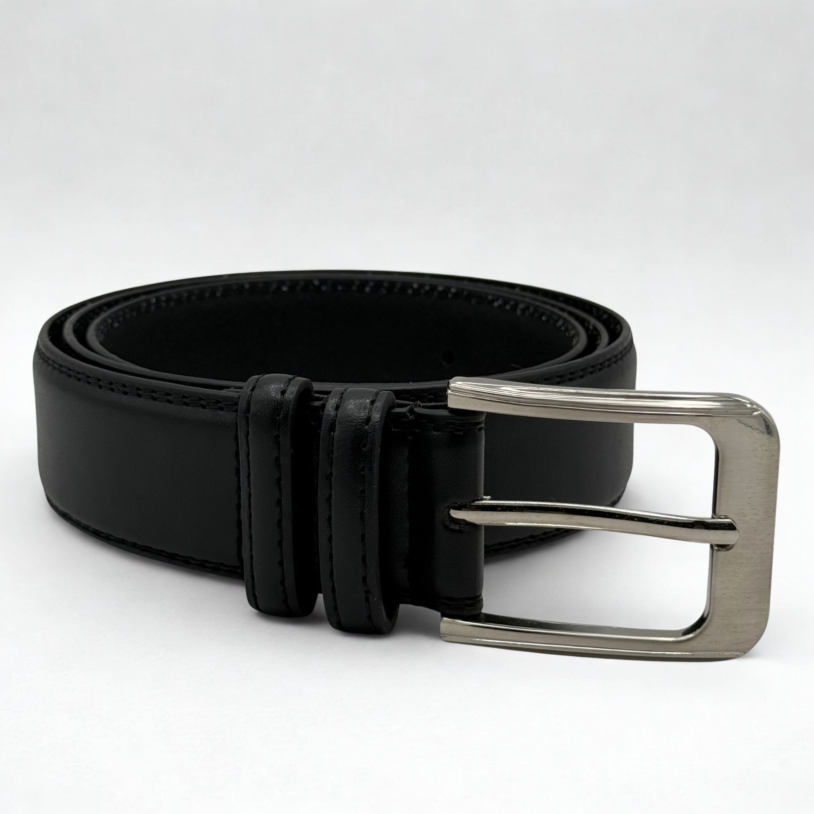 Handmade Black Genuine Leather Belt Width 1.5″ American Made Size 32″ – 60″
