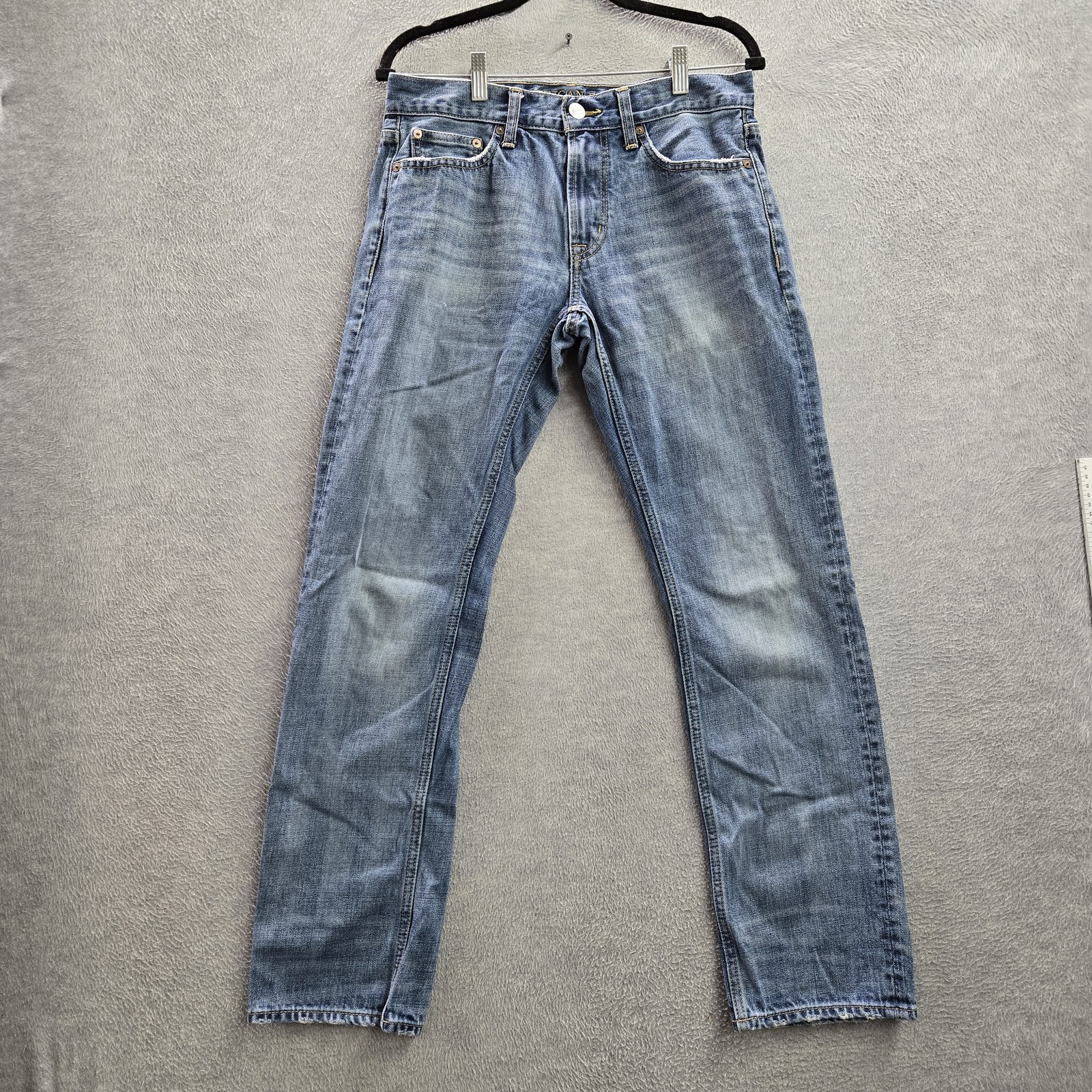 American Eagle Outfitters Men Jeans 30X32 Blue Denim Slim Straight Button