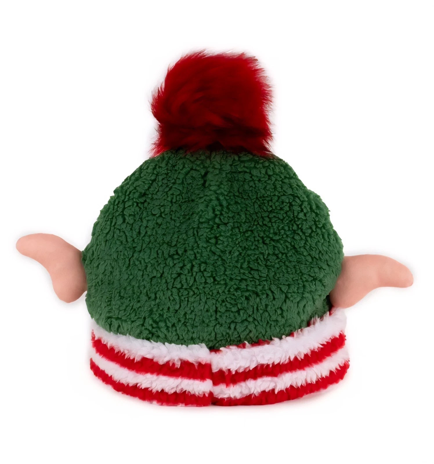 Ugly Christmas Hat Holiday Time Elf Ears Sherpa Striped Adjustable One Size