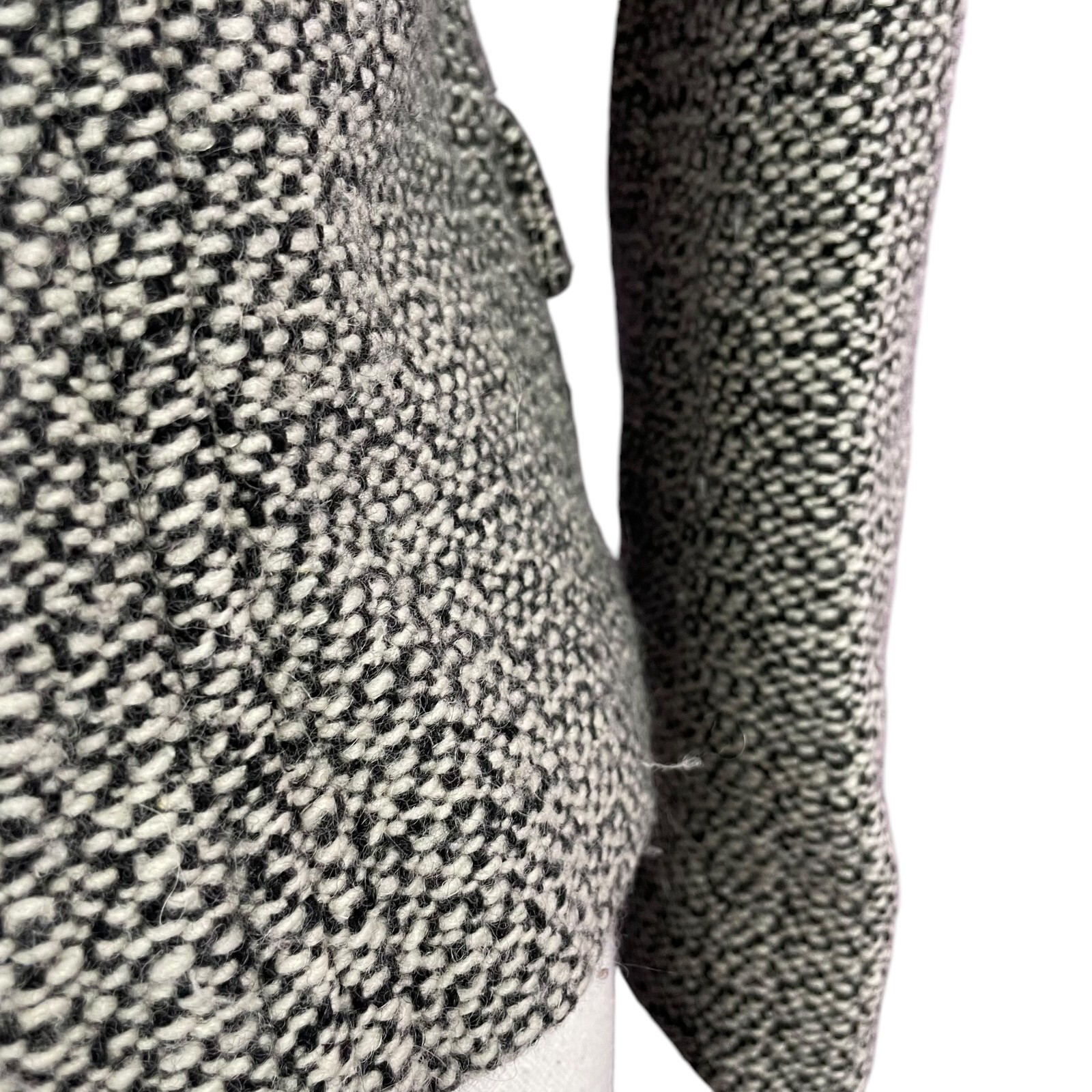 Marvin Richards Wool Blend Jacket M Marled Boucle Notched Lapel Blazer Coat Gray