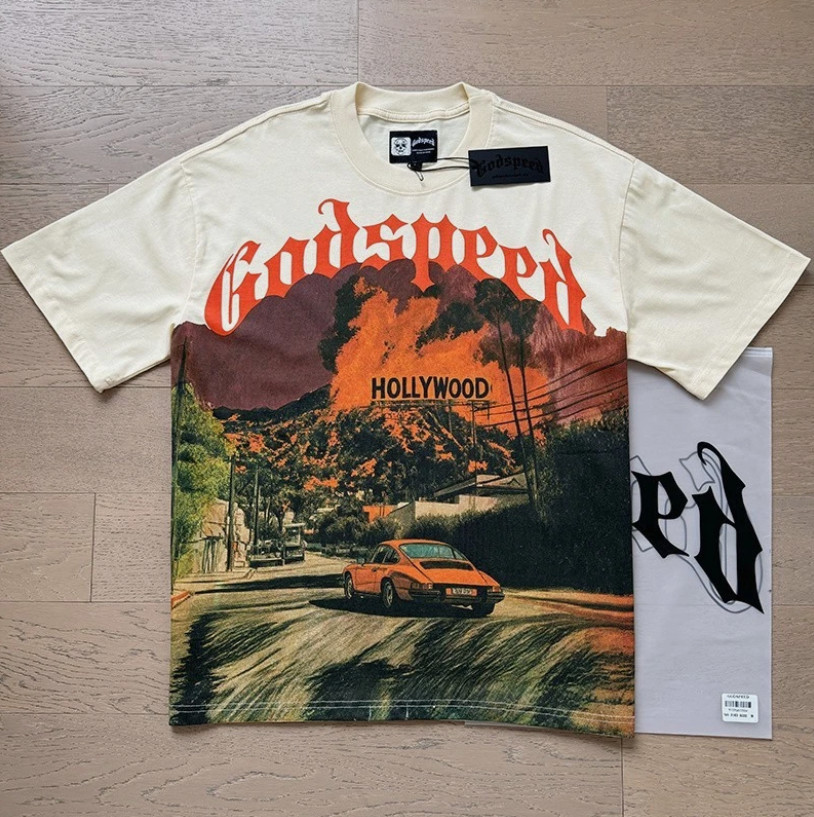 2025 NEW Godspeed Skeleton print Tee Mens Short sleeve T-Shirt 2 colors
