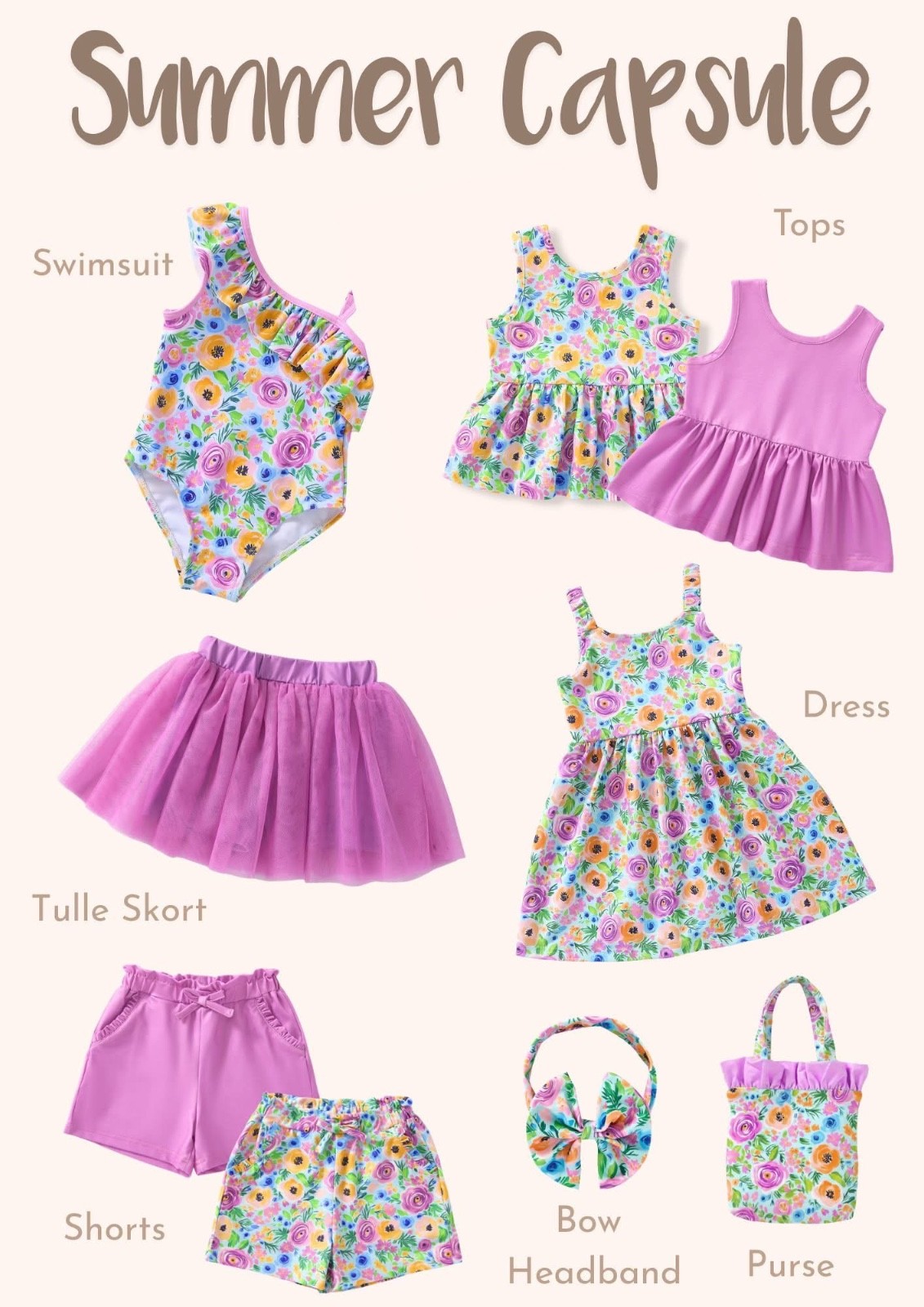 Pete + Lucy Summer Capsule Girls Floral Sleeveless Top in Size 7/8