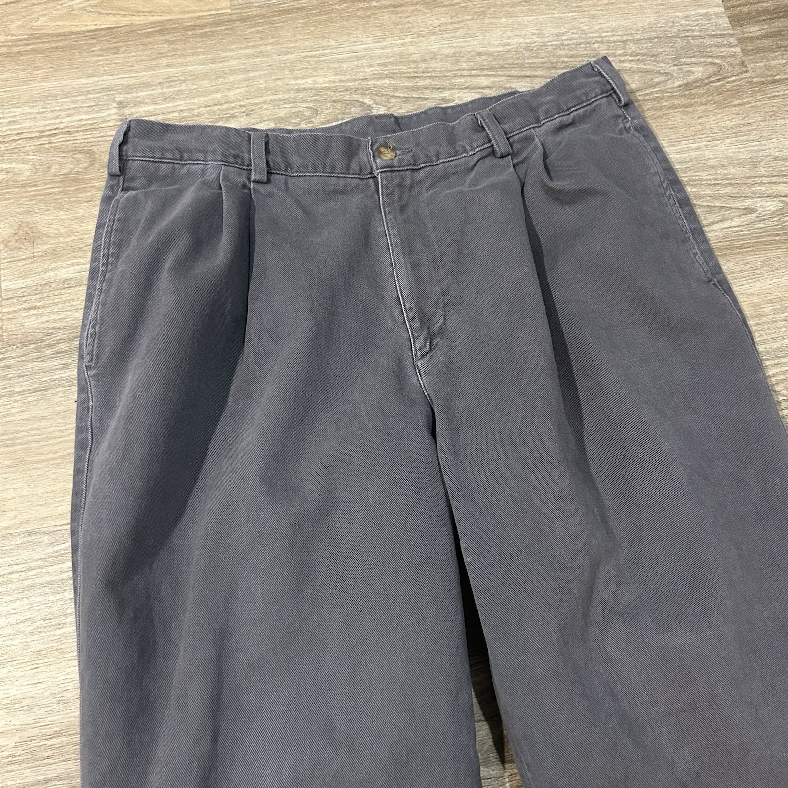 Vintage 90s Savane 38×30 Faded Navy Grey Cotton Chino Pants Mens
