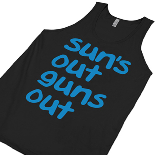 Sun’s Out Guns Out Tanktop 21 Street 22 Jump Movie Shirt suns TANK TOP BLACK