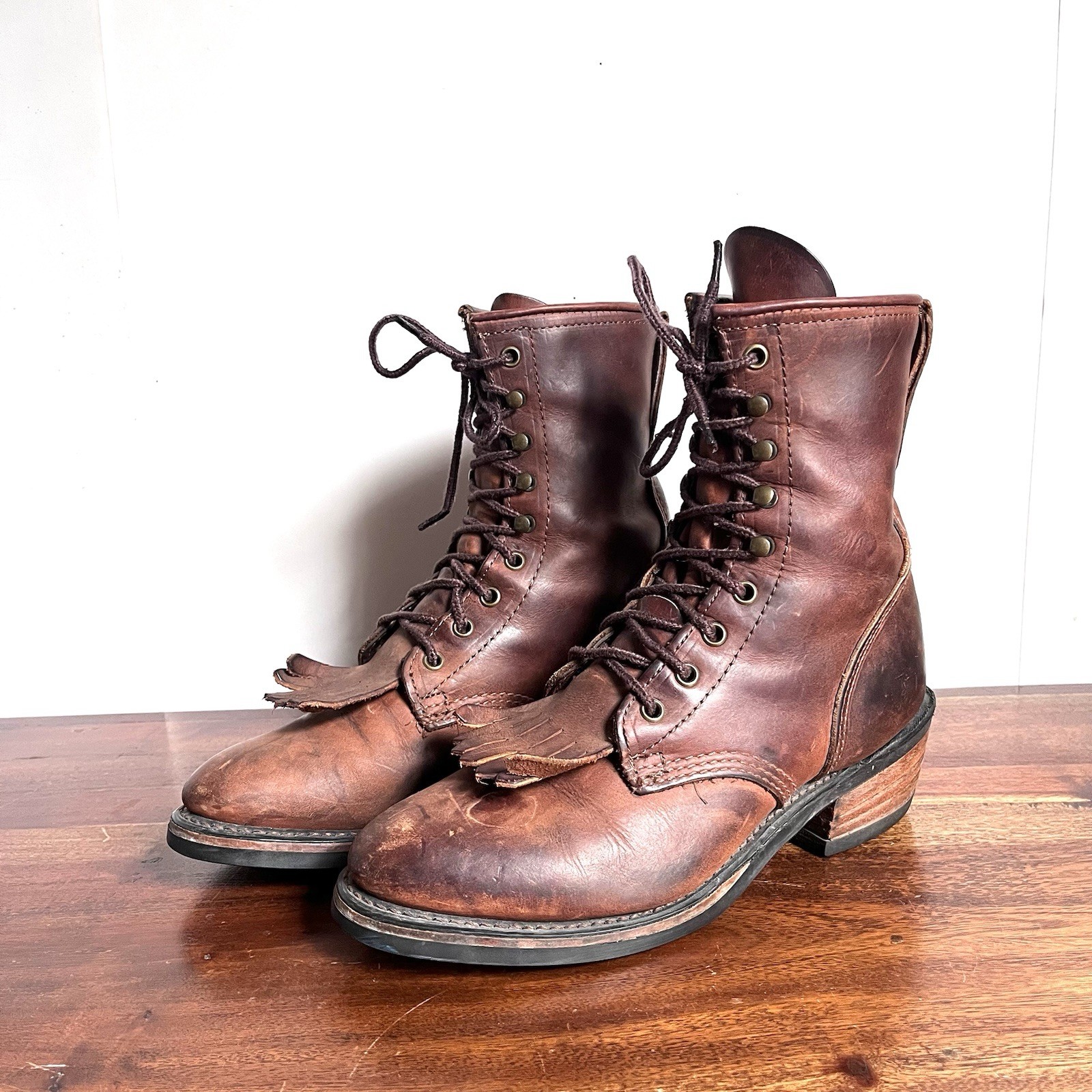 Vintage Durango Kiltie Packer Boots | Bullhide Leather | USA Made | 7.5 D