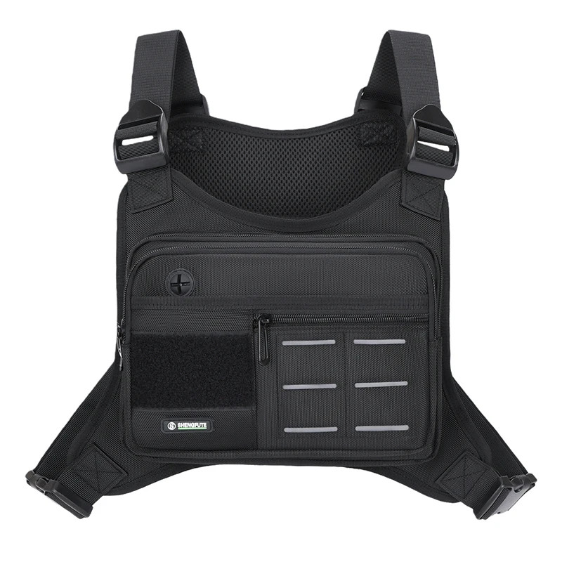 Men’s Tactical Chest Rig Bag Waterproof MOLLE System Crossbody Harness Vest for