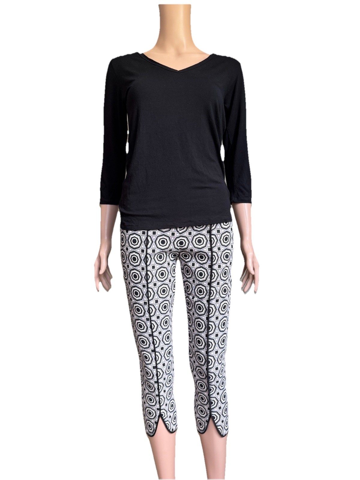 Majestic Paris For Neiman Marcus Black 3/4 Sleeves Soft Touch Women’s Tee Size:3