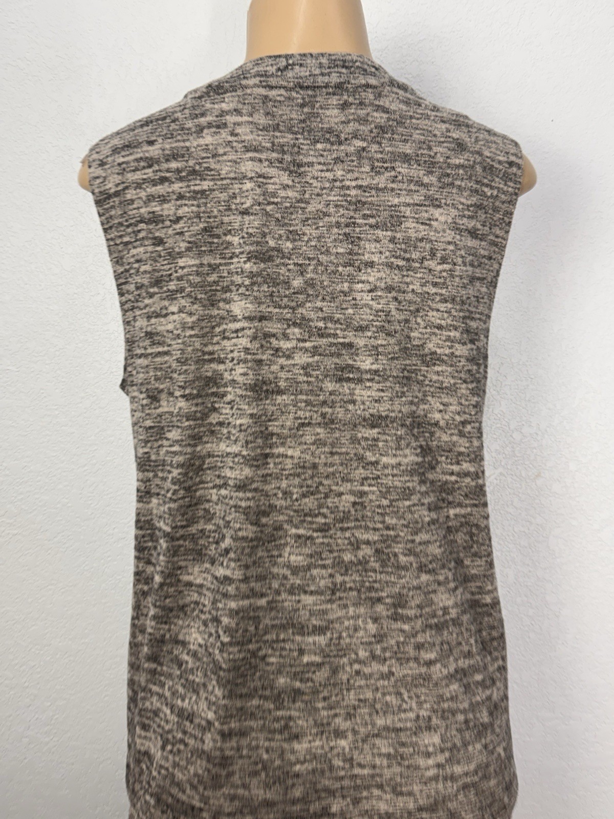 LOGO Marl Lace Hems Insert, Button Front Cardigan Stretch Women Size LCasual Top