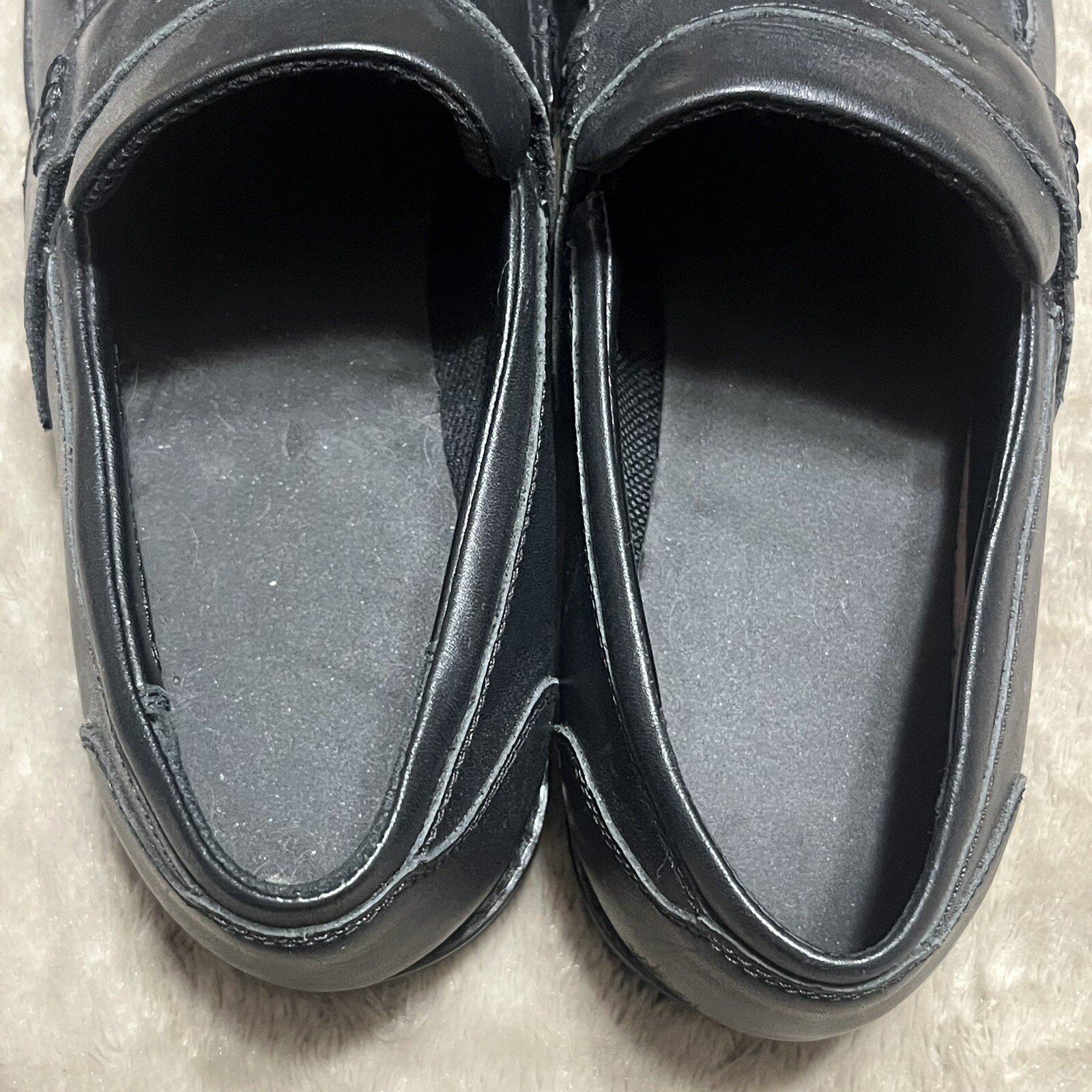 Apex Lexington Slip On Black Leather Comfort Loafers Shoes LT200M Mens11 Wide