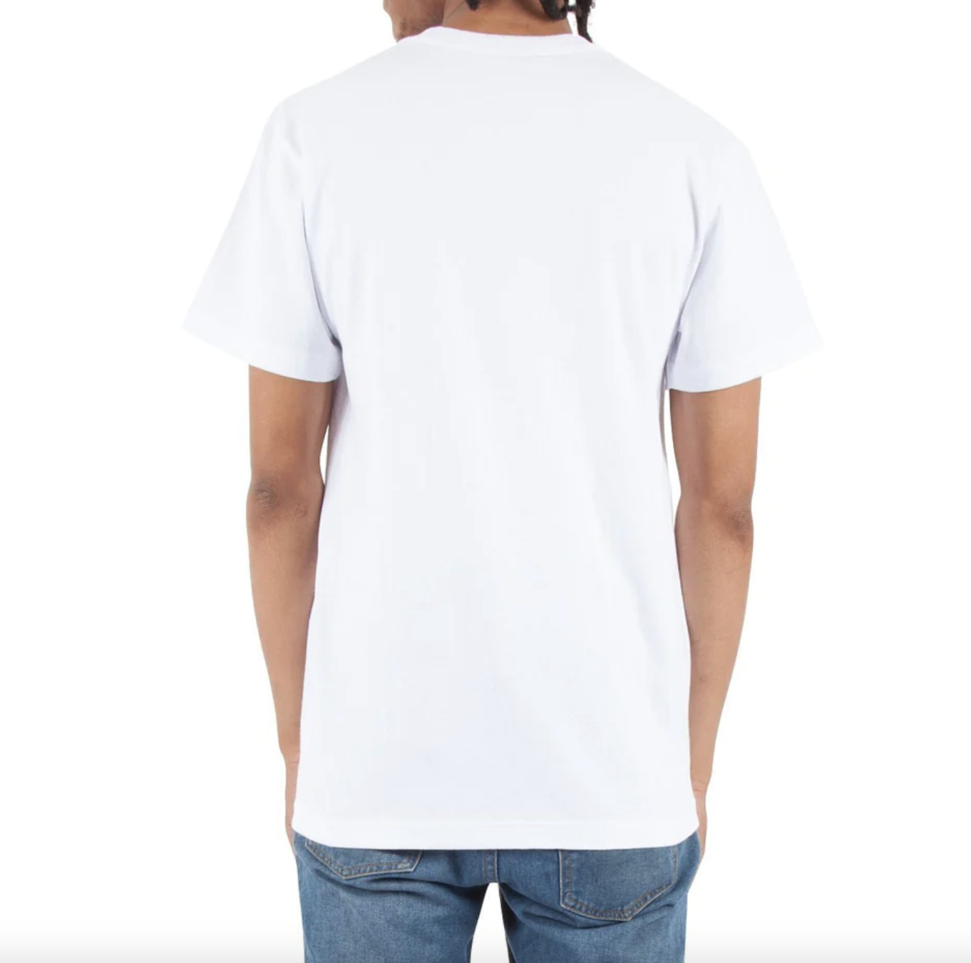 Shaka Wear V-neck Solid Short sleeve Cotton T-shirt Heavy knit White Black S-5X