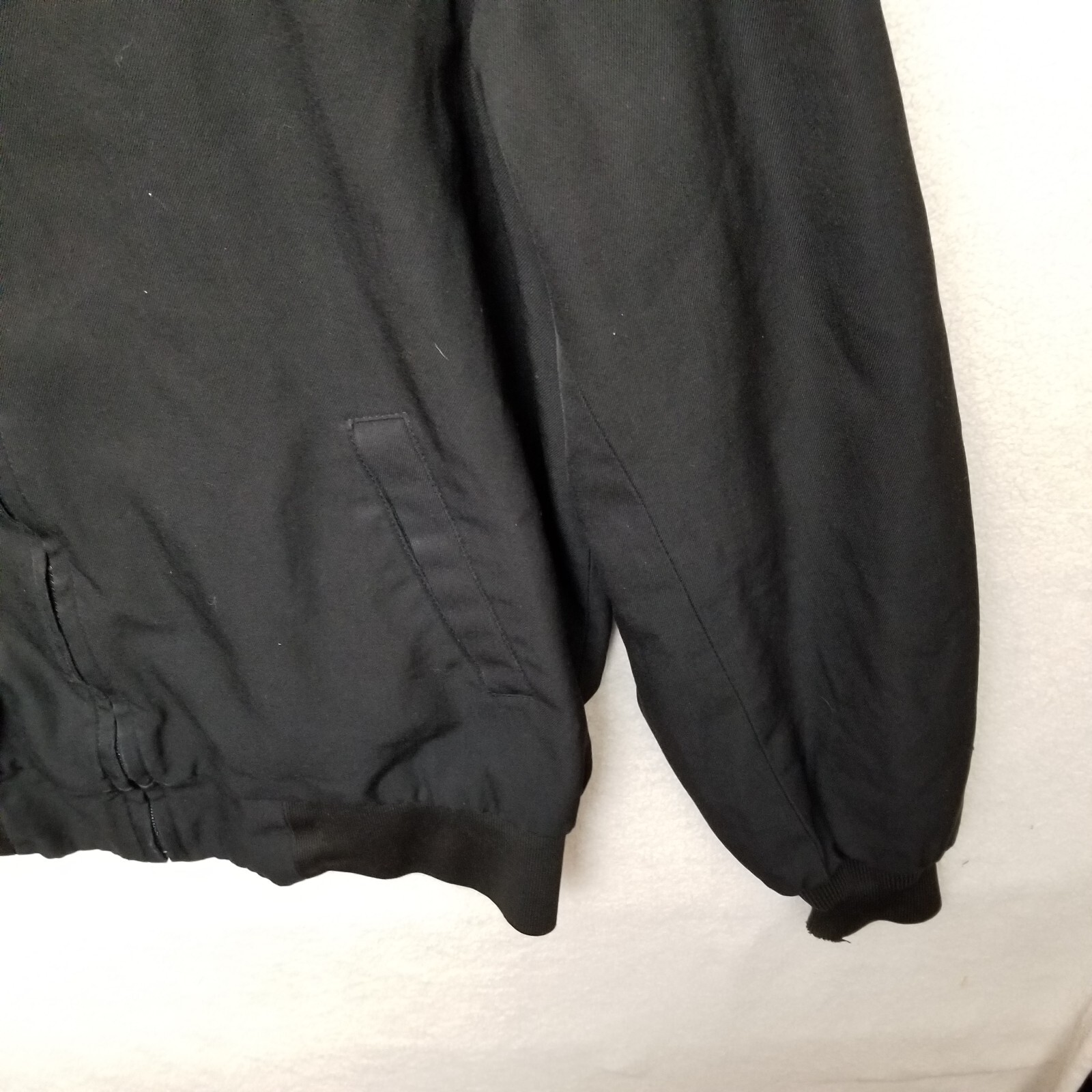 Neptune Garment Co Mens 46 Long Black Polyester Wool Full Zip Jacket