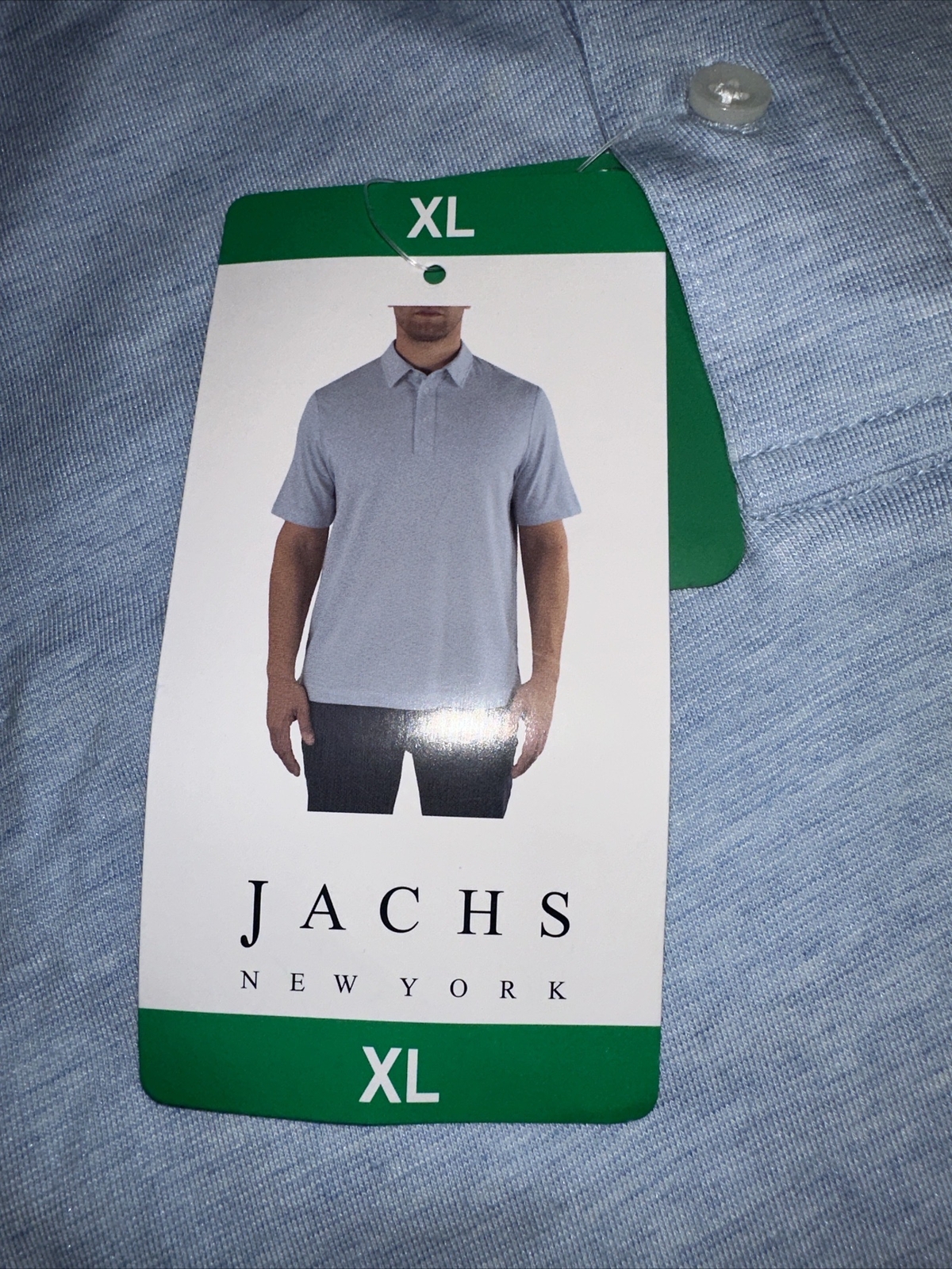Men’s Jachs New York Light Blue Xlarge Ultra Soft Pima Cotton Blend Polo Shirt