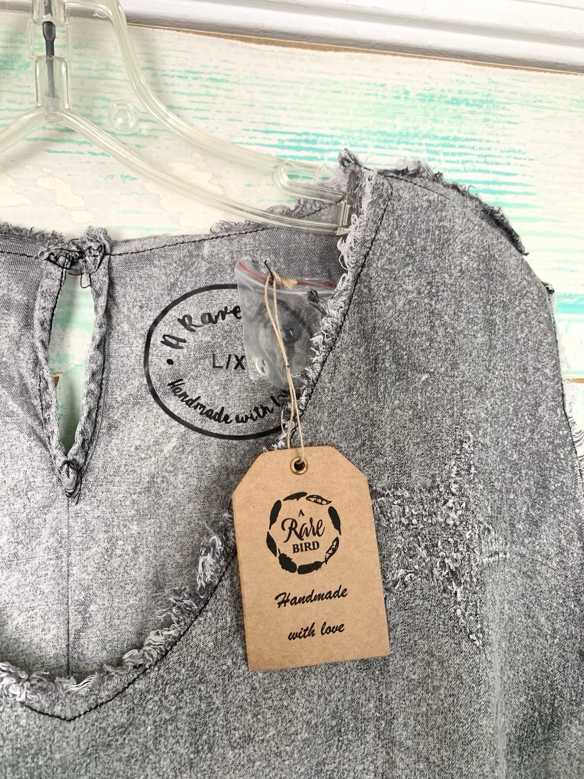BRAND NEW A Rare Bird Purple/Grey Dip Dye Frayed Dress Size L/XL