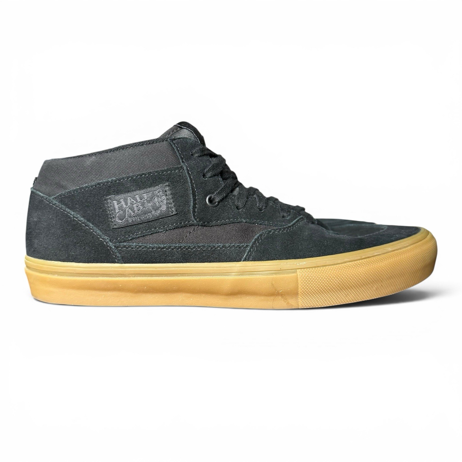 Vans Skate Half Cab Mens 13 Black Gum Suede Mid Top Sneakers 508357