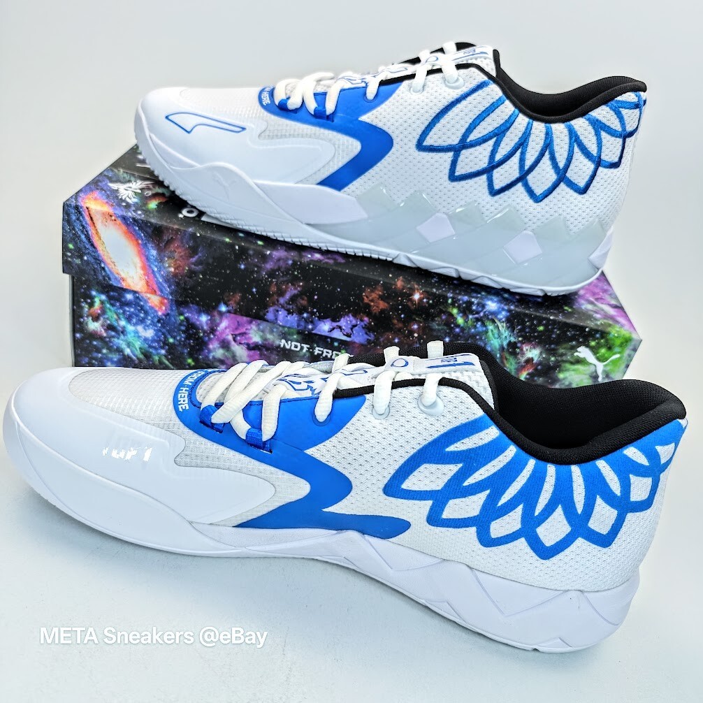 Puma MB.01 US 15 Men’s White Blue Black Basketball LaMelo Ball 376941 11 New