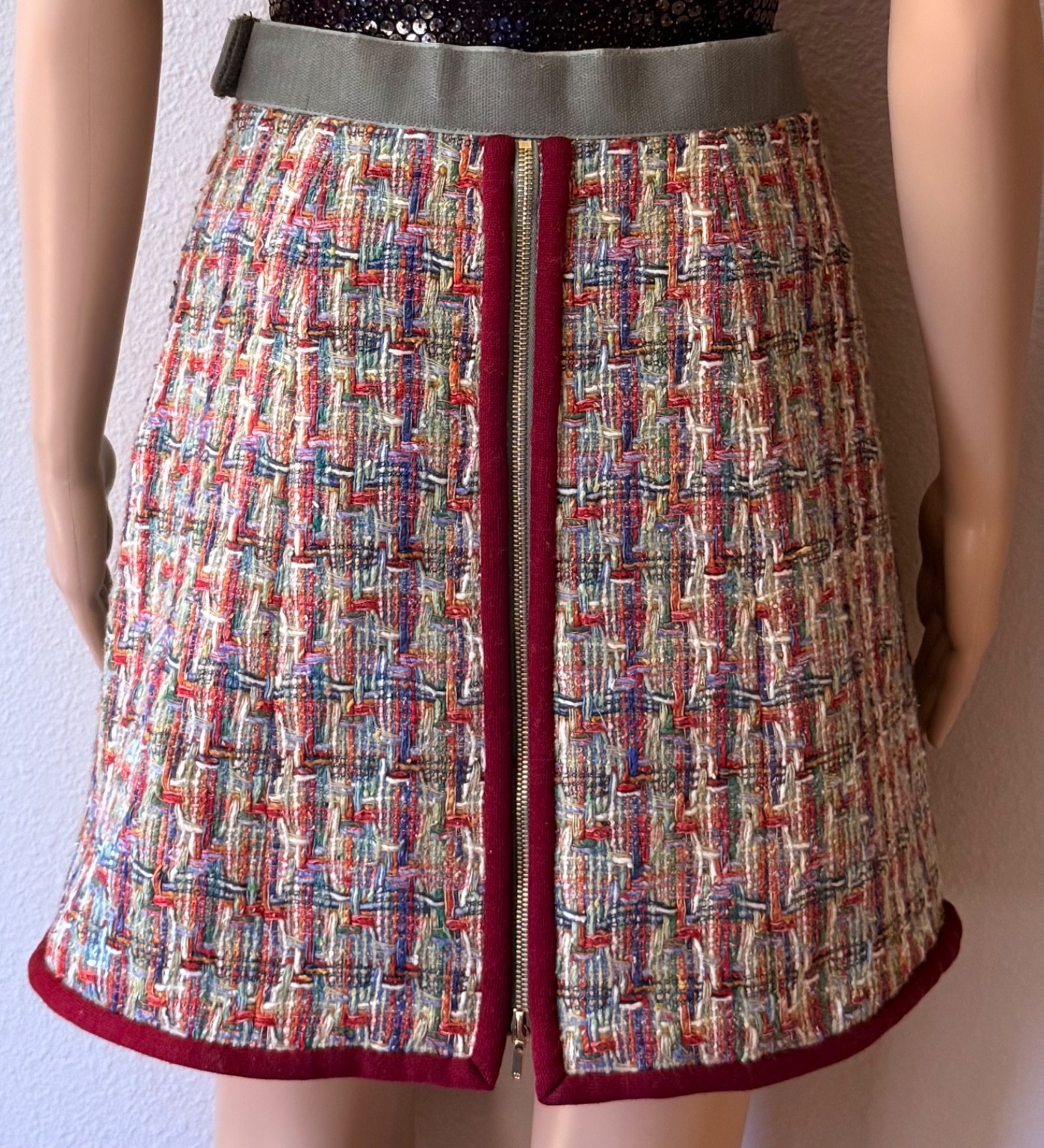 11K Authentic Chanel 2017 Spring “Data Center” Runway Fantasy Tweed Skirt Suit
