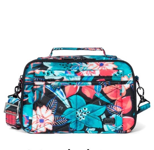 Lug SCOOP Crossbody Bag Tropical Floral Print Adjustable Strap Nylon NWT