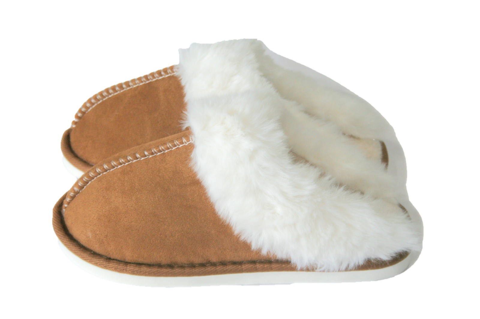Women’s Fuzzy Memory Foam Scuff Slippers Faux Fur Cozy Comfort