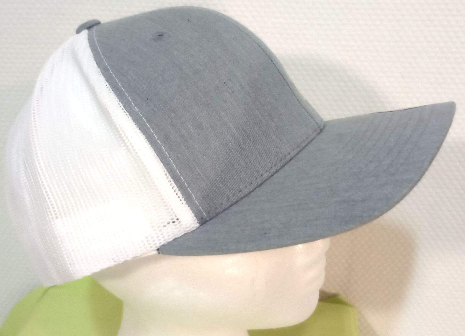 DICKMAN Logo on Yupoong 6006 Classic Trucker Hat Snapback Heather/White