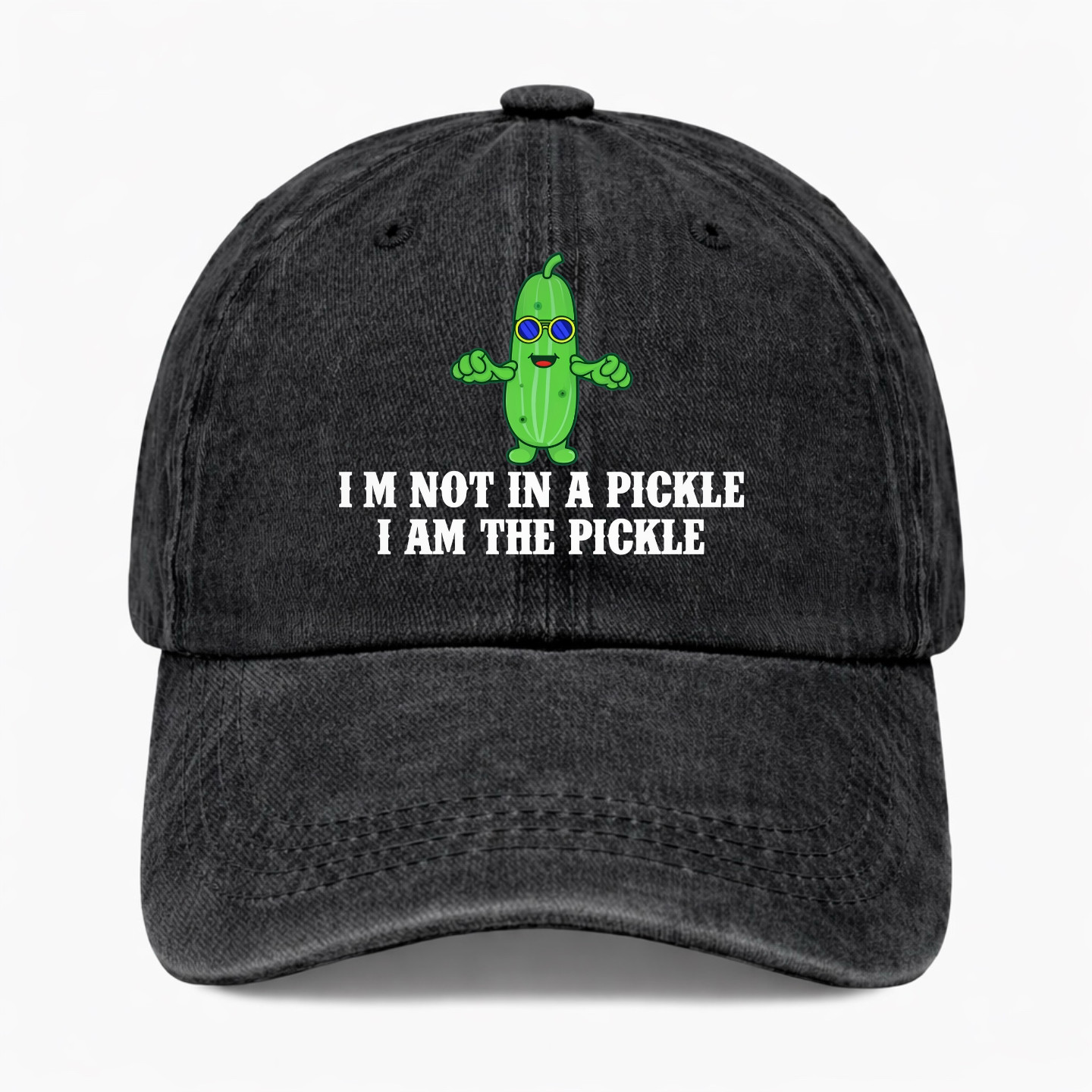 Funny Pickle Hat Cool Pickle Meme Baseball Cap Novelty Gift Adjustable Dad Hat