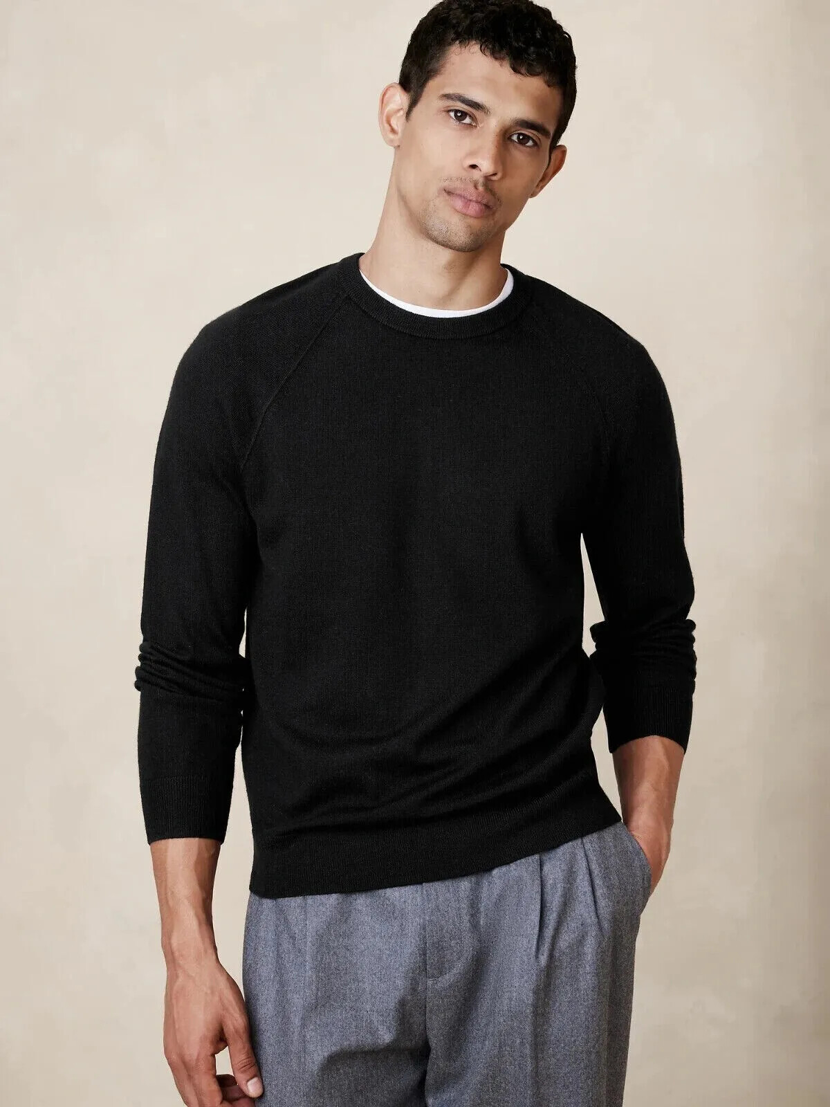 Banana Republic Men’s Merino Wool Crew Neck Sweater