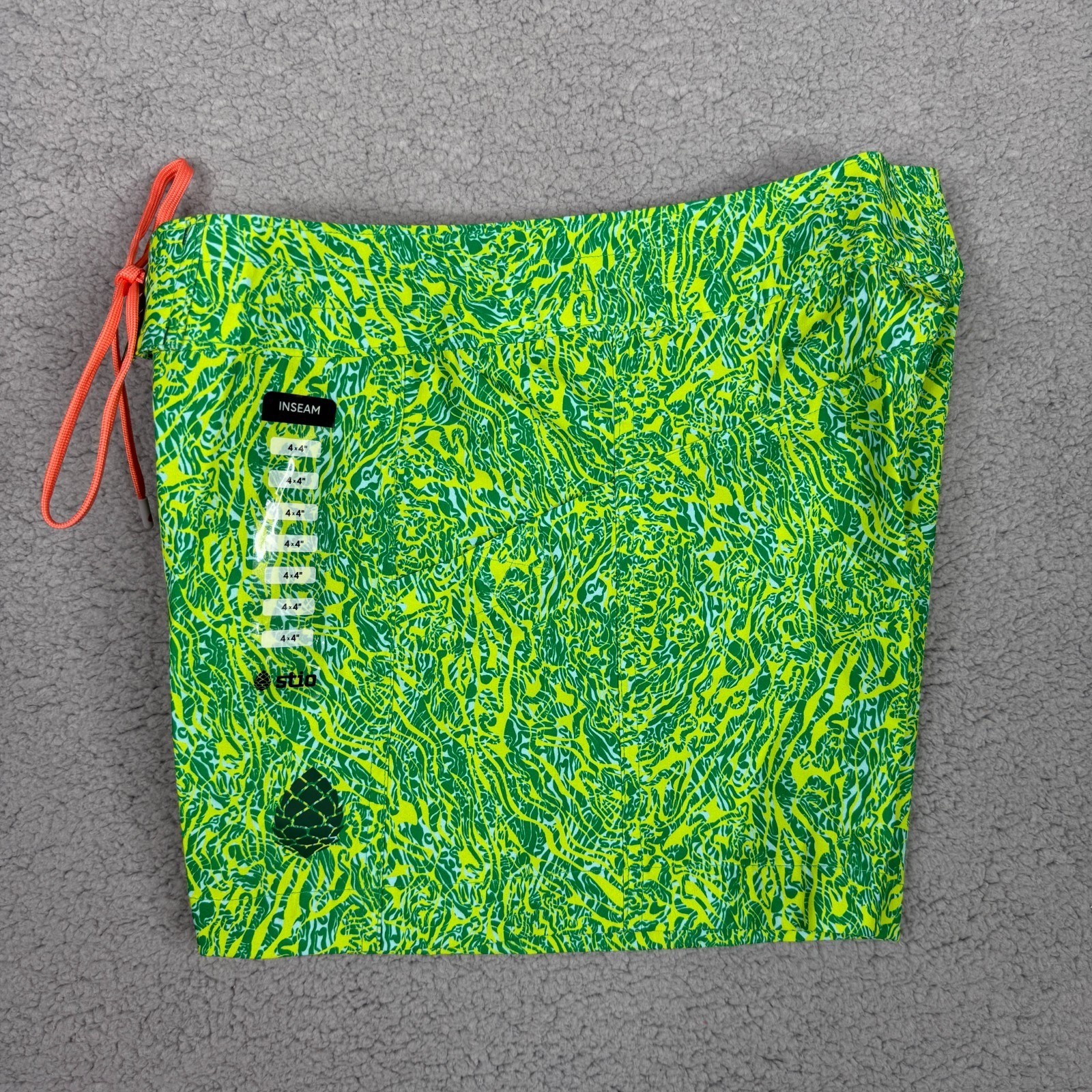 Stio CFS Board Short Womens 4 Green Waves 4″ Swim Hiking Beach UPF Quick Dry NWT