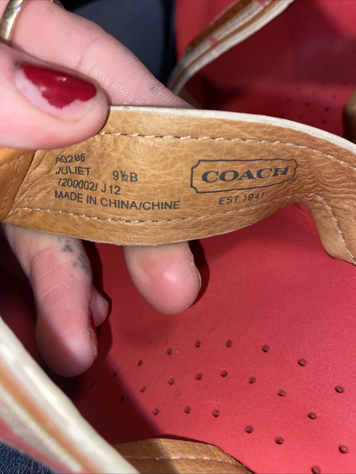 Coach Juliet Sandals Size 9.5