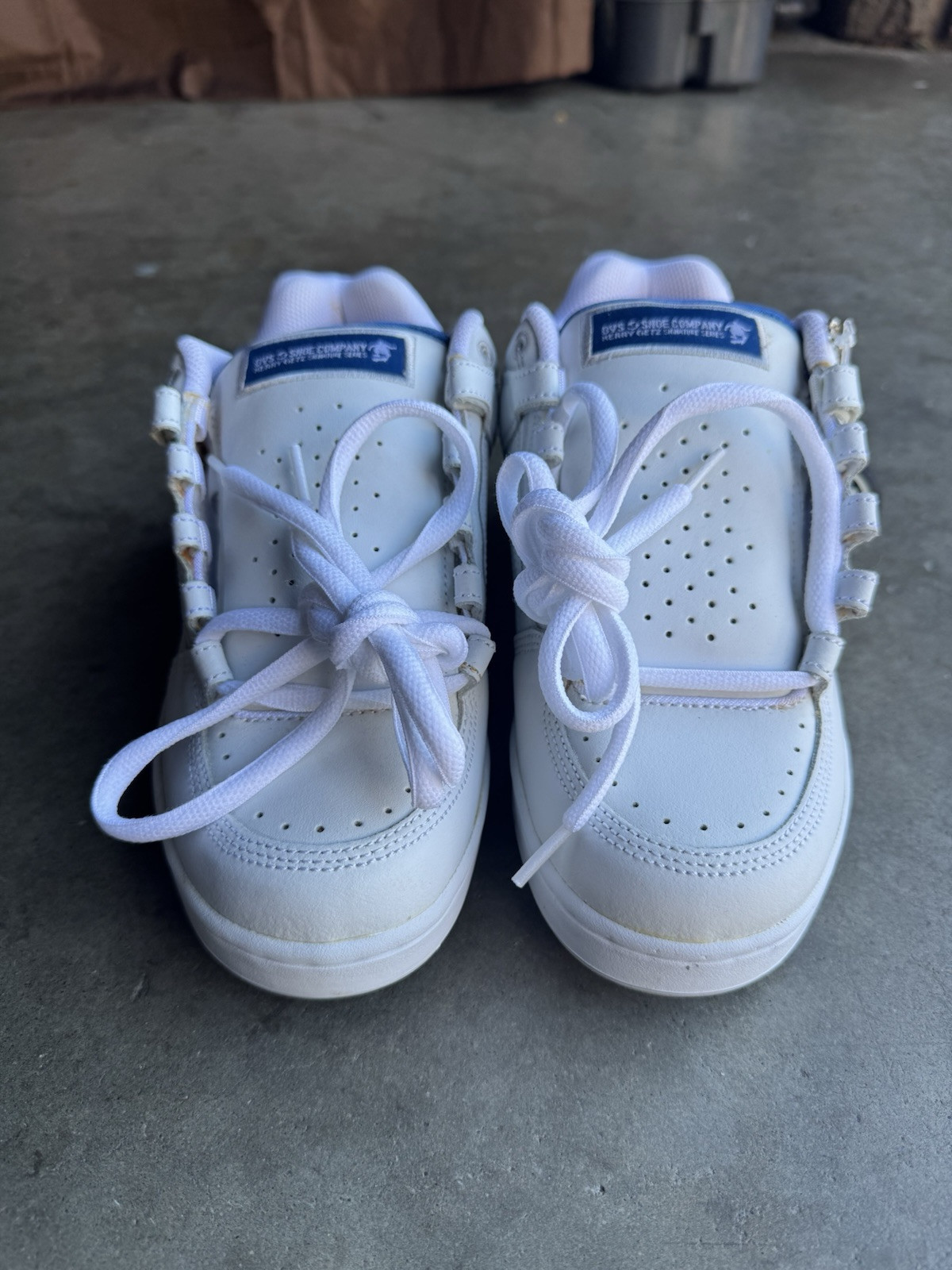 Vintage DS DVS Kerry Getz SP2 Signature Series Skate Shoe 8.5 White Blue