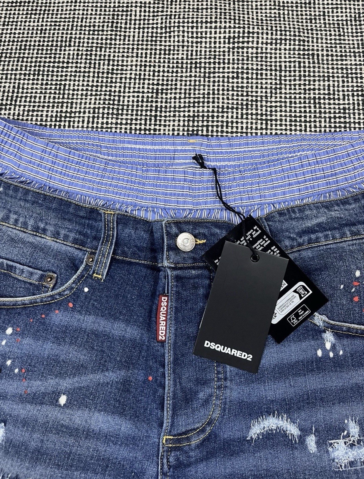 Rare Dsquared2 Reworked Denim Brief Shorts