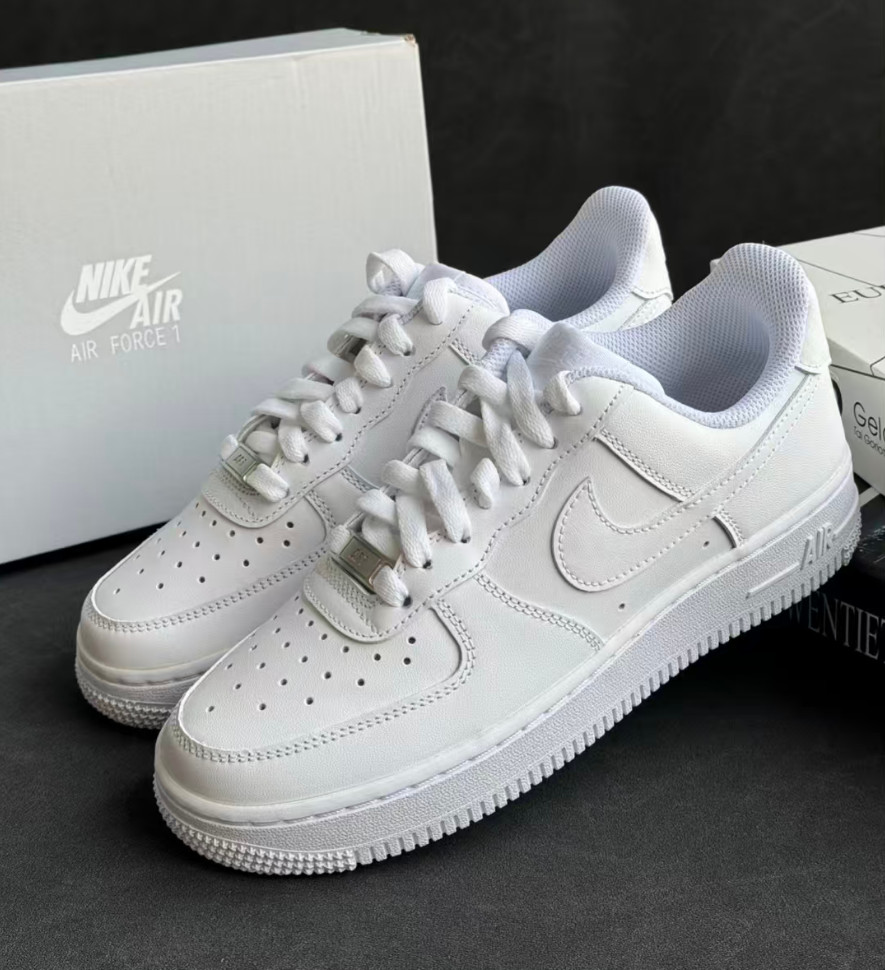 Nike Air Force 1 Low Top “Triple White” Classic Sneakers US Size 7-12