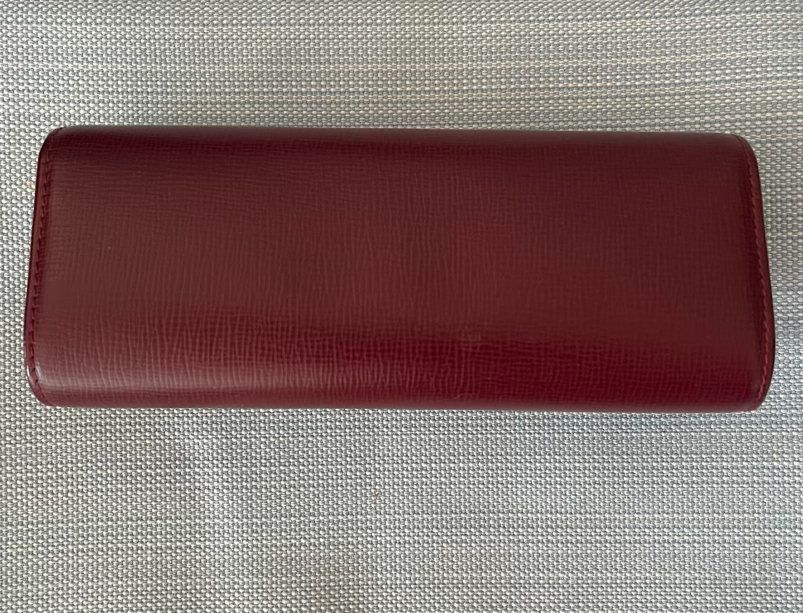 Cartier Must De Cartier Eyeglass Case Bordeaux Leather Hard