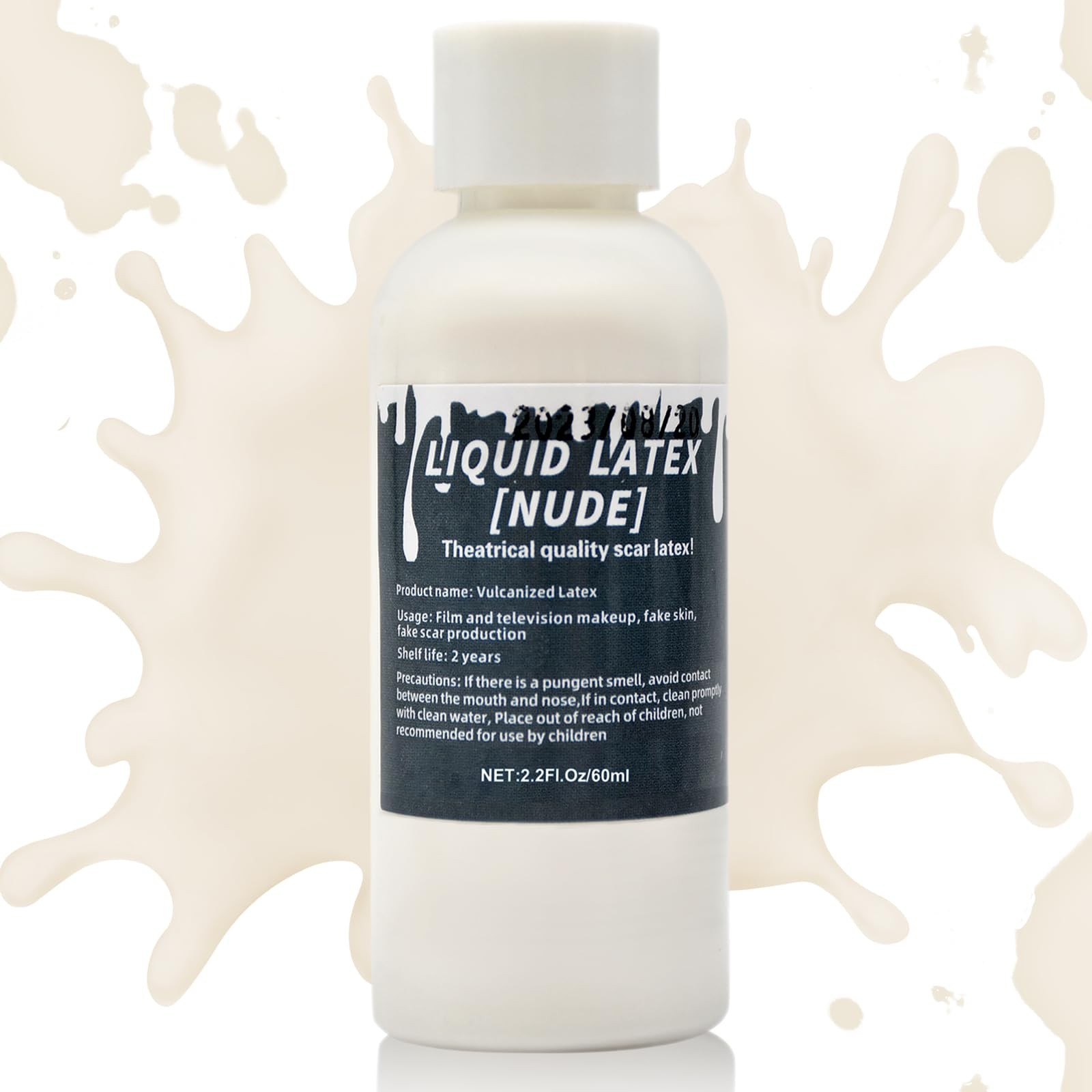2.2 fl oz Liquid Latex Halloween SFX Makeup Kit, Clear Adhesive Latex Glue fo…