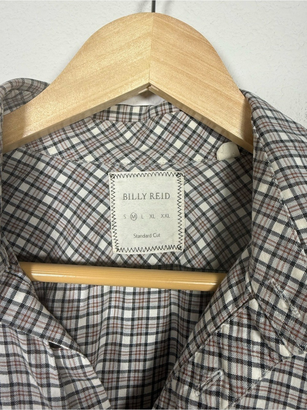 Billy Reid Standard Cut Plaid Button Down Shirt Men’s Medium