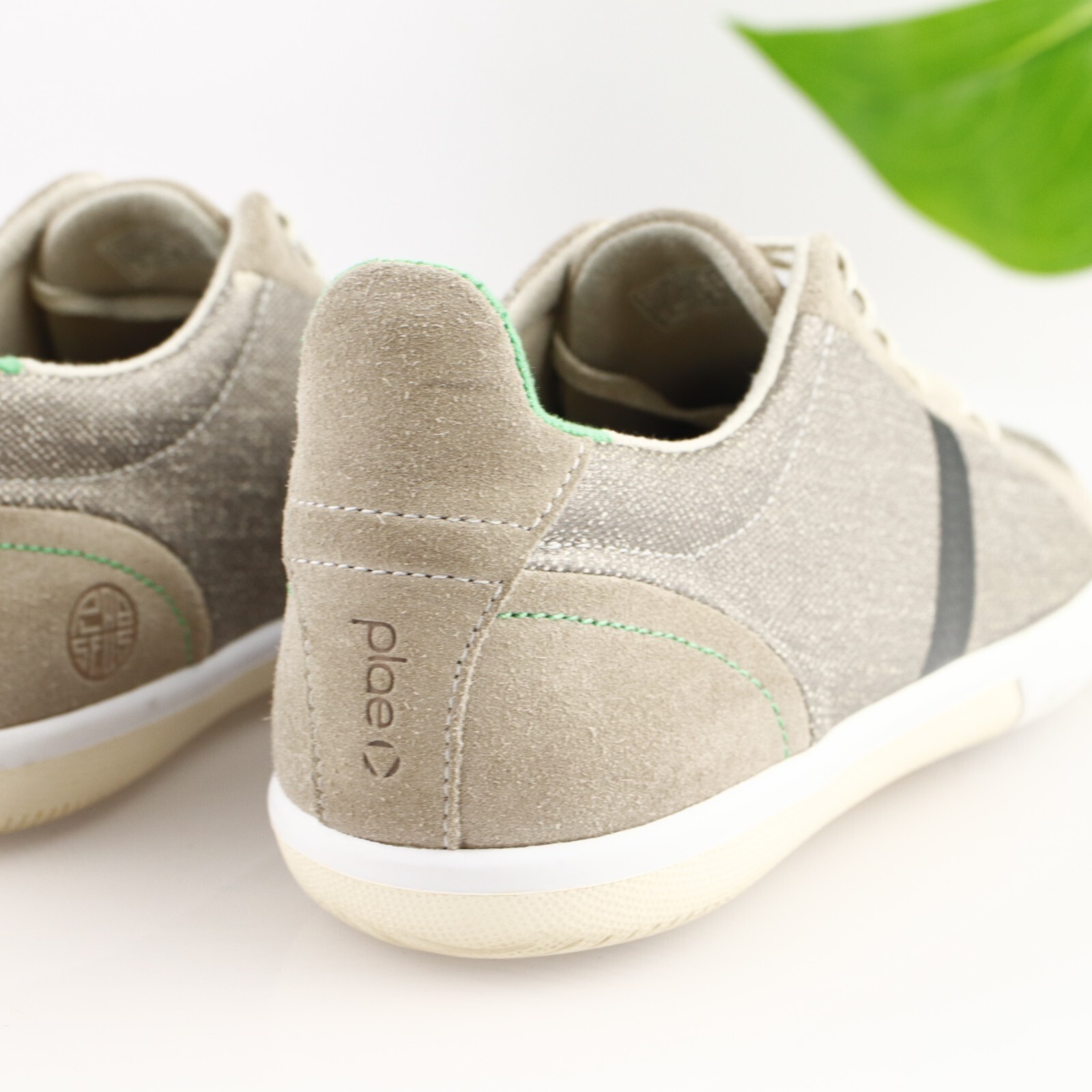 Plae Womens Prospect Sneaker Size 7.5 Stone Gray Lace Up Walking Everyday Shoe