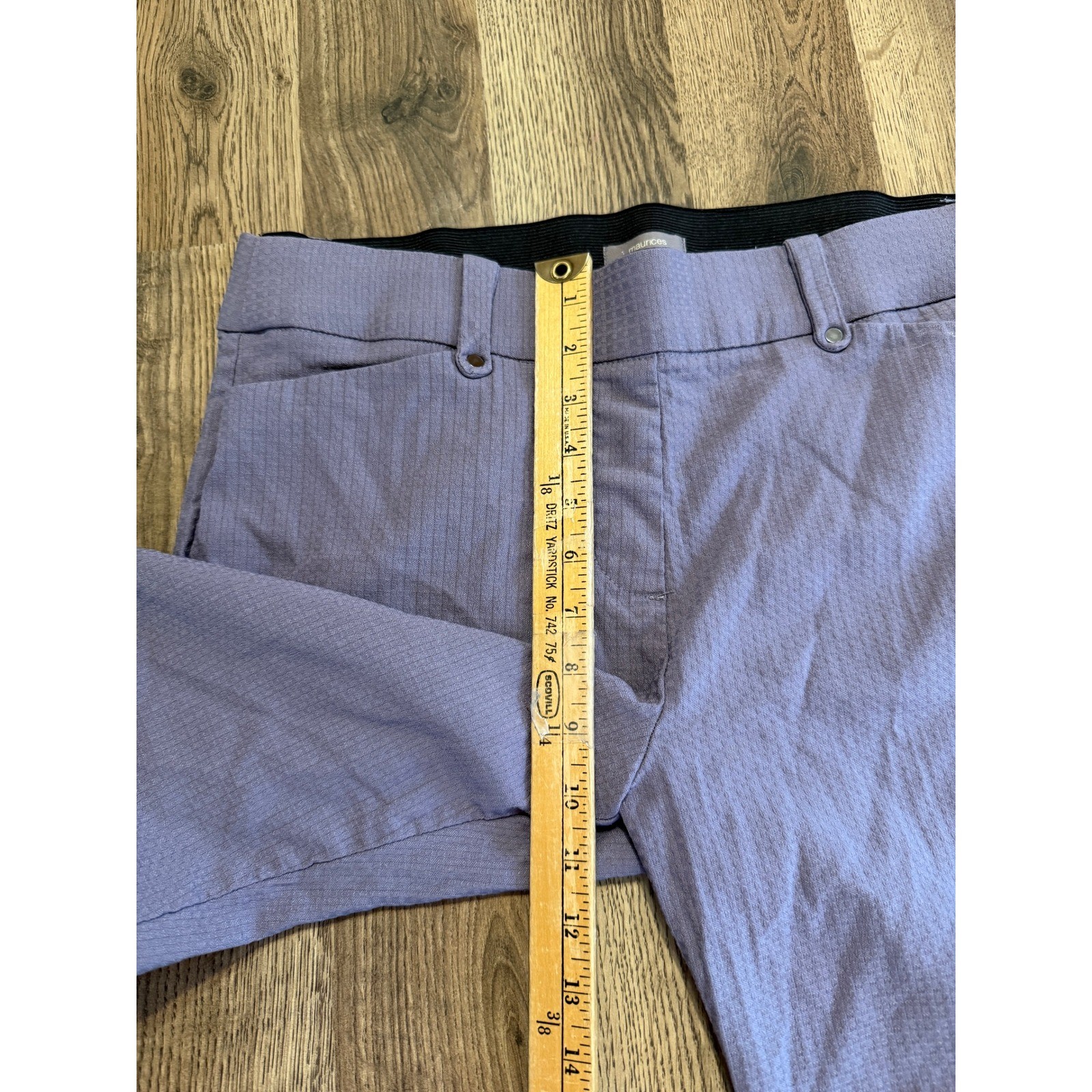 Maurices Trousers Womens Large Purple Adult Pull On Stretch Ankle Excellent