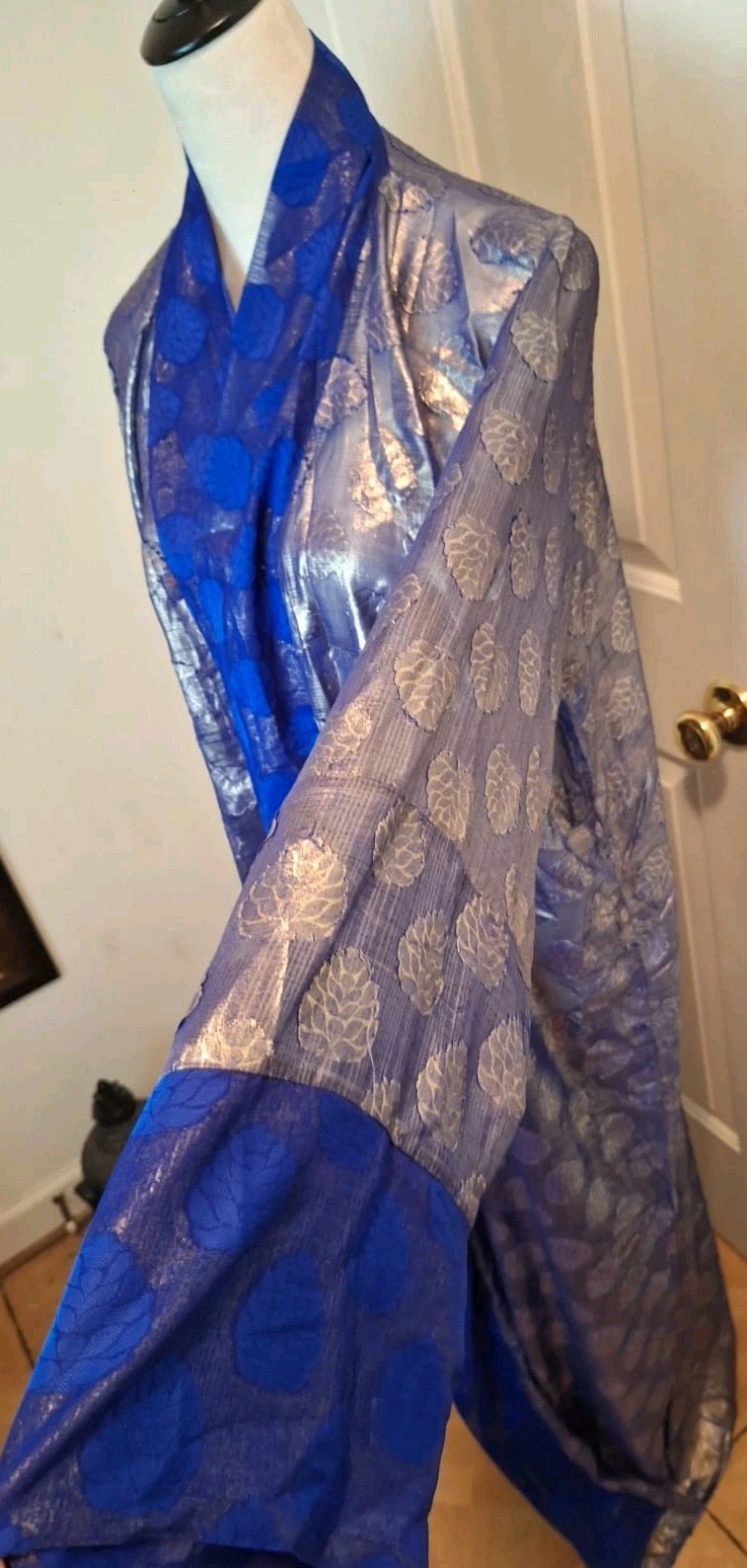Long Purple/Gold Abaya Kaftan Modest Custom Tailor Made United Arab Emirates XL
