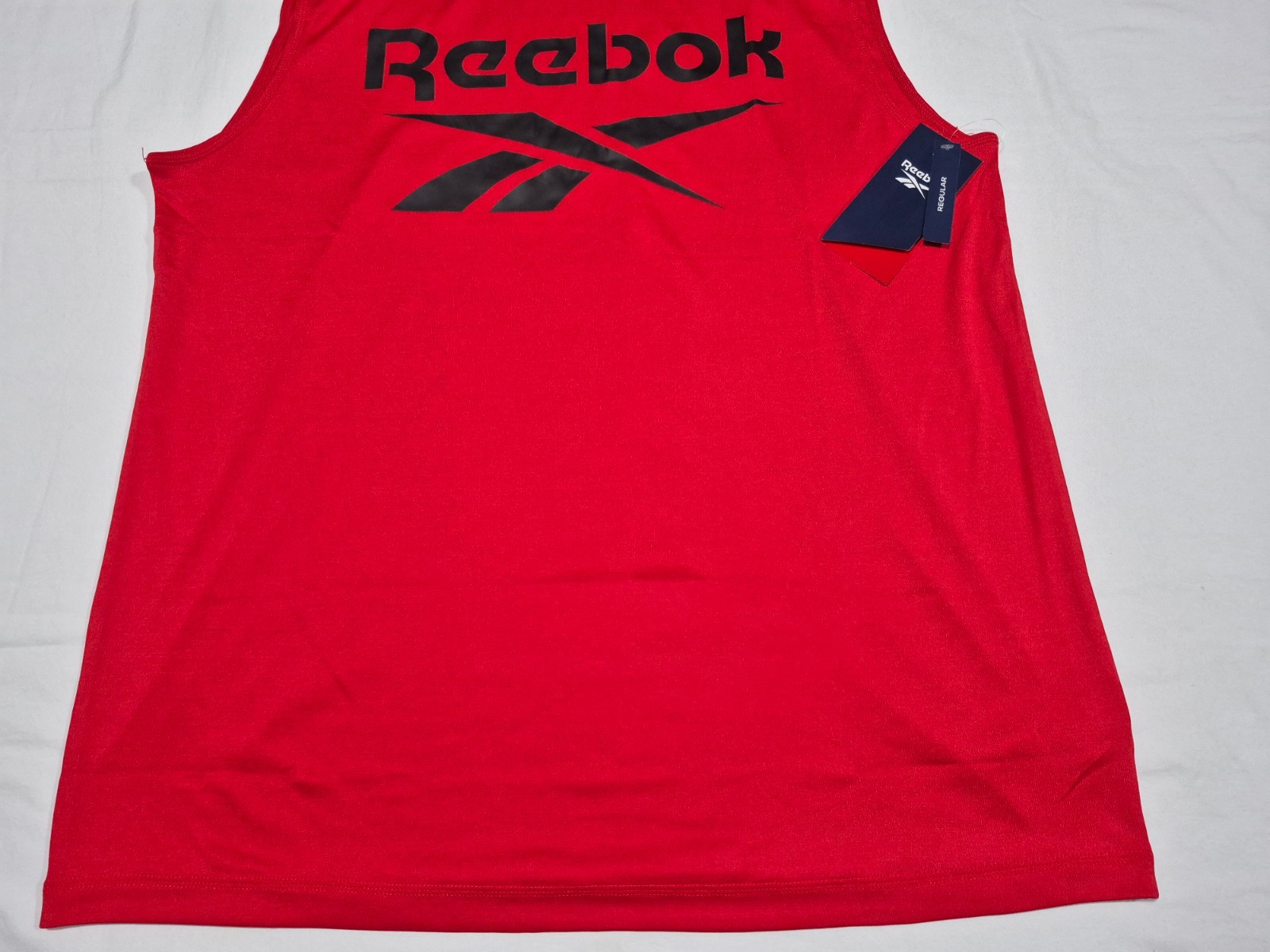 Reebok Mens Tank Athletic Muscle Gladiador logo top Red-Black Training