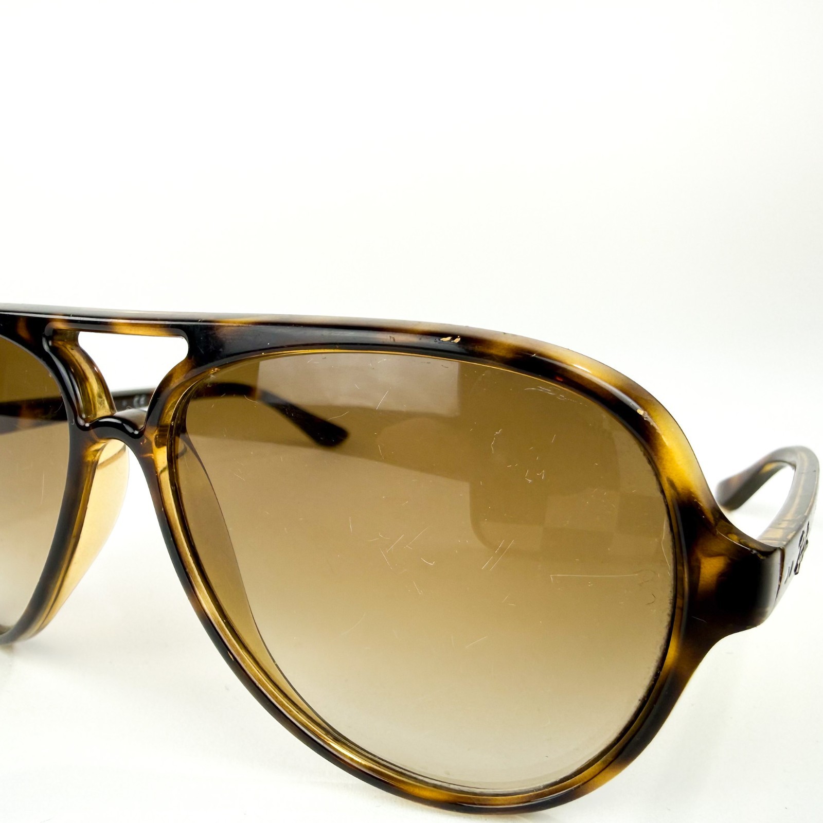 Ray-Ban Cats 5000 Classic Aviator Sunglasses Tortoise Frame Matte Havana