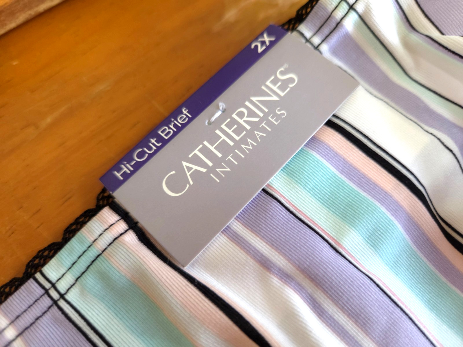 2 Catherines Hi-Cut Brief Panties Underwear Nylon Blend Plus 2X