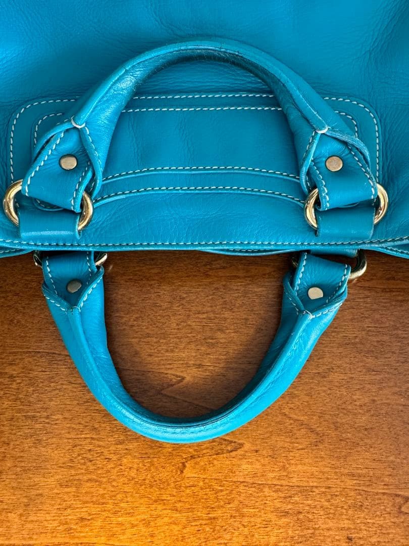 CELINE Boogie bag Handbag Blue Authentic From Japan
