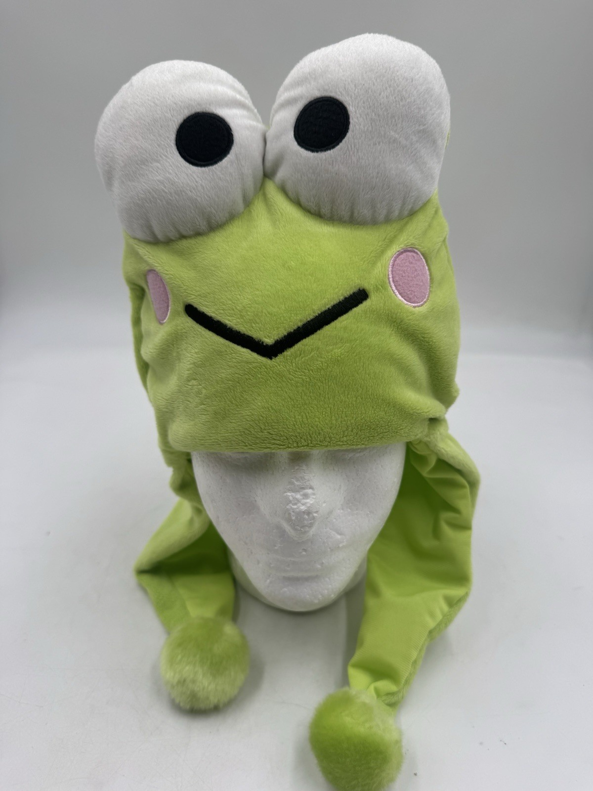 Keroppi Hello Kitty Sanrio 2011 Green Beanie Winter Hat One Size Kids Size