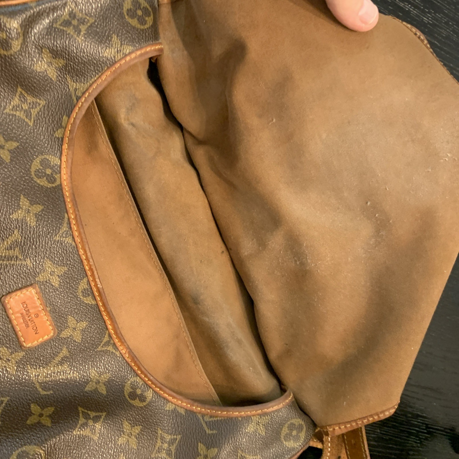Louis Vuitton Noe Brown Monogram Shoulder Bag Damaged for Repair As Is