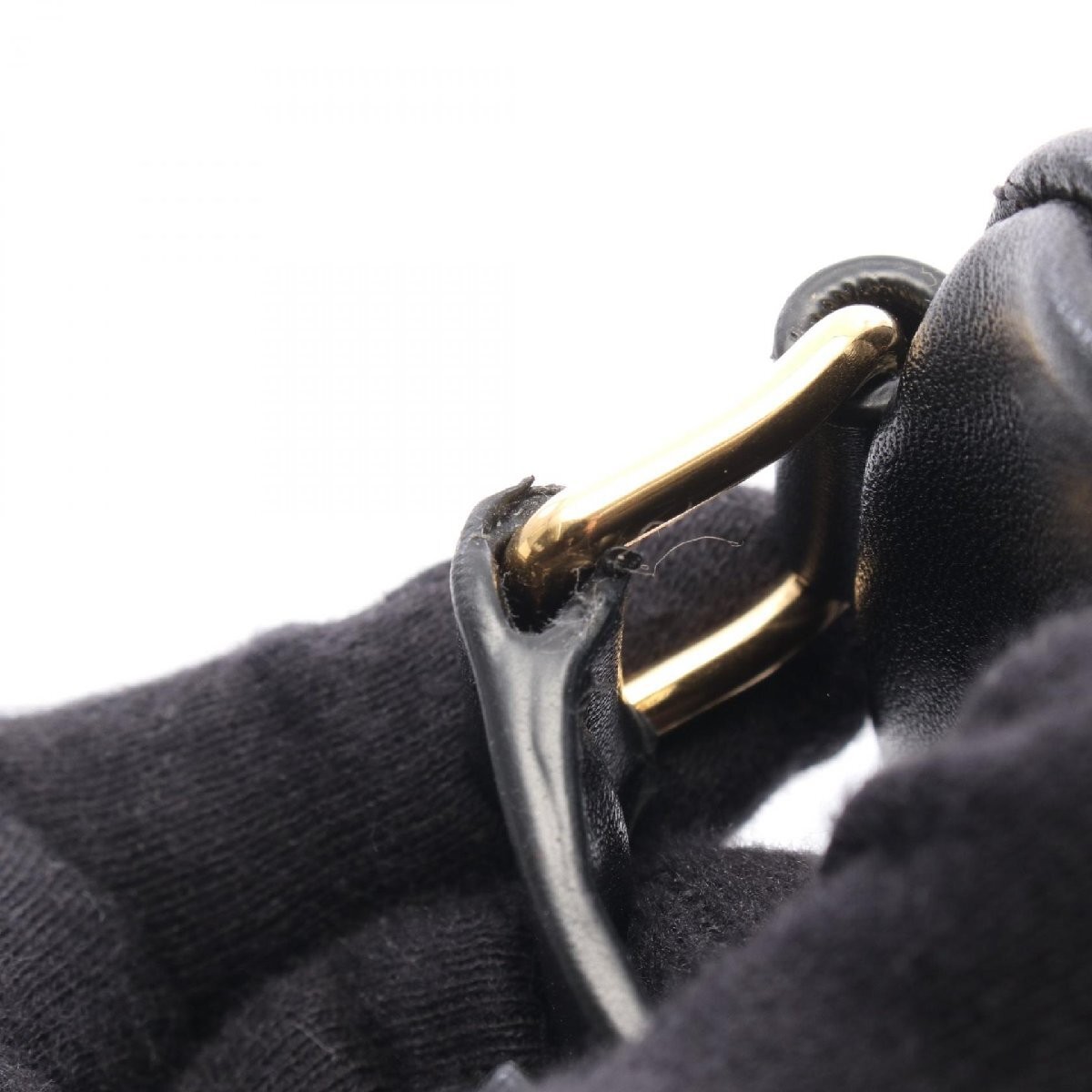 Celine C Charm Waist Bag/sling Bag, Lambskin Leather, Black, Used.