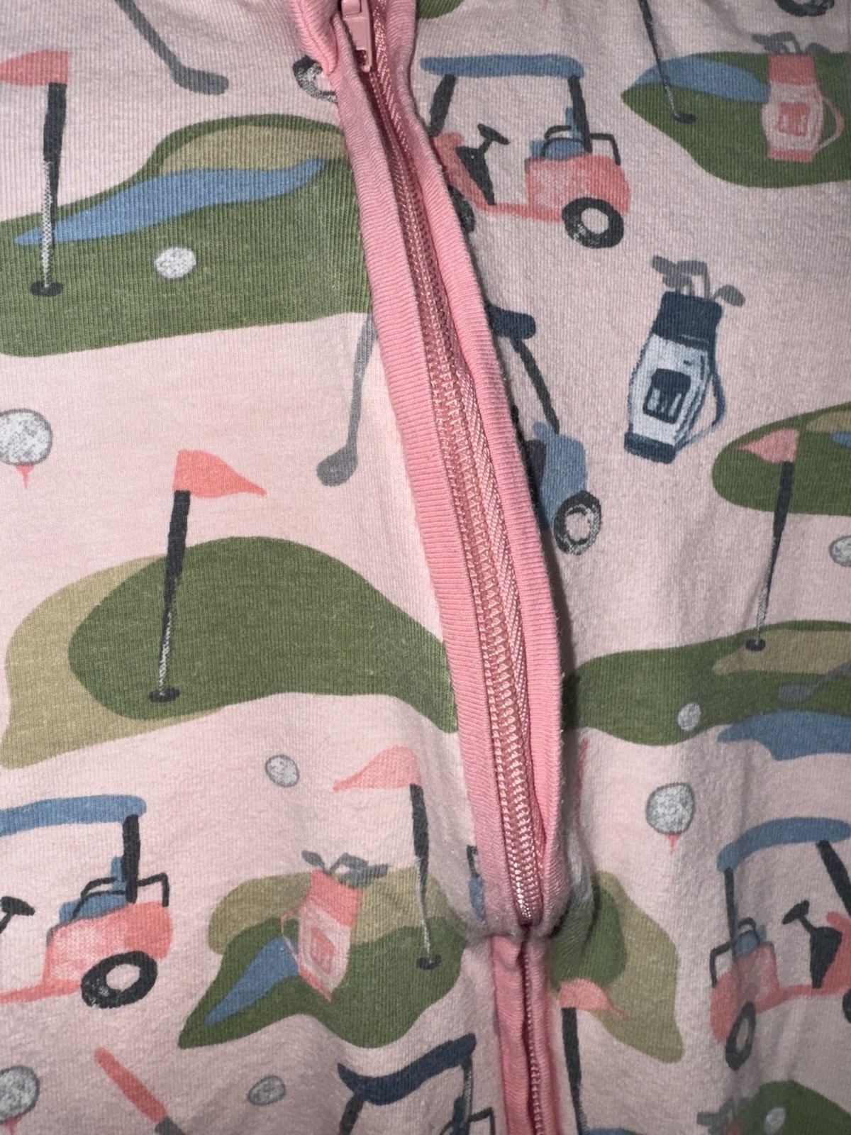 Mud Pie Girls Golf Footed Sleeper Pink Green Any Season