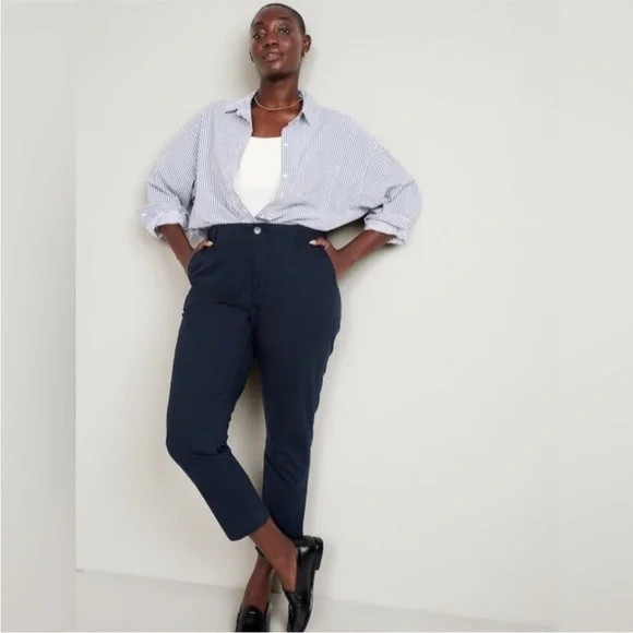 OLD NAVY by Gap ~ NWT New! Plus 2X or XL ~ NAVY High-Waisted OGC OG Chino Pants