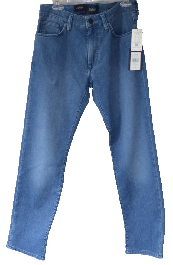 34 Heritage Courage Straight Pant 33×30 Light Indigo Blue Urban Soft Stretch NWT