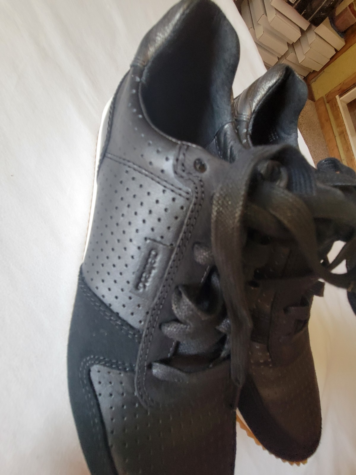 Aetrex Daphne Sneakers Leather/Suede Black Women’s Size 8
