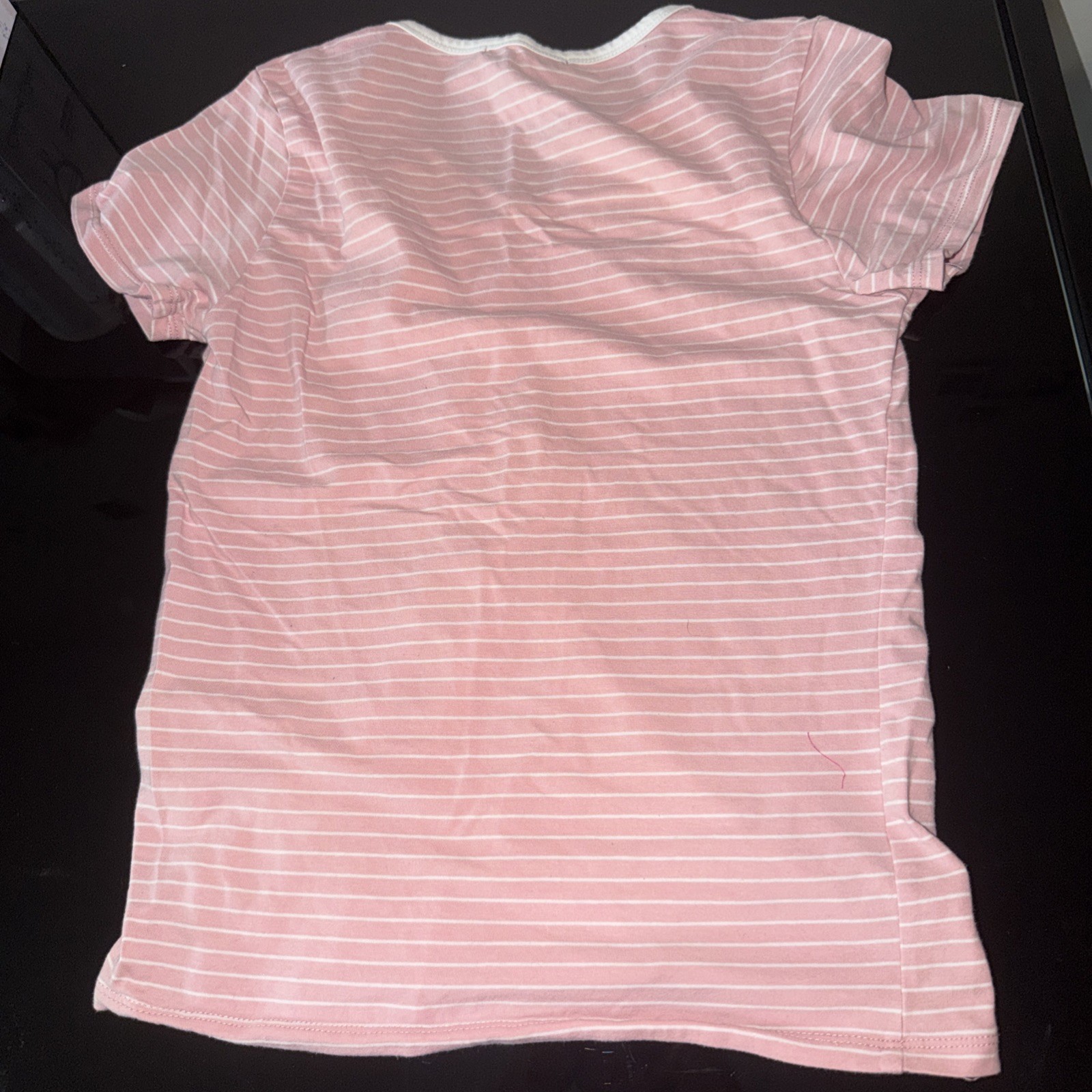 Active Basic Women’s Slim Fit Pink Striped Tee Size Medium
