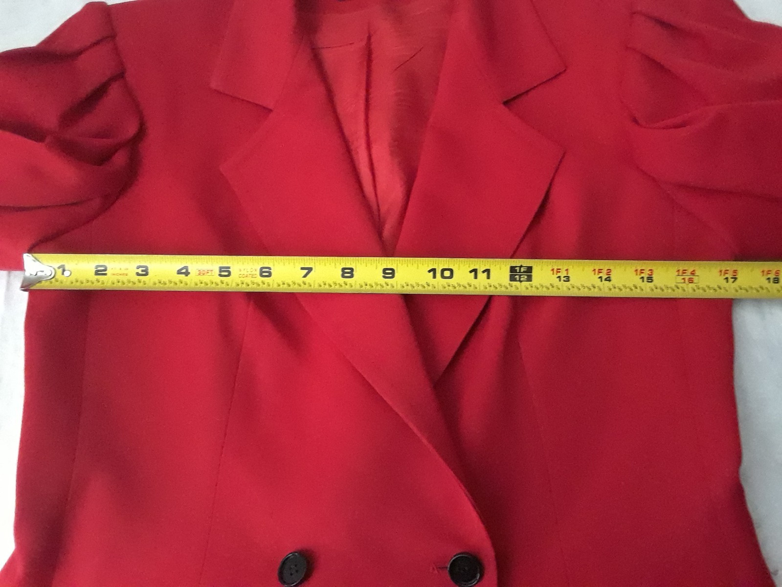 Vintage Harvé Benard Women Red Work Jacket Button – Wool – Size 8