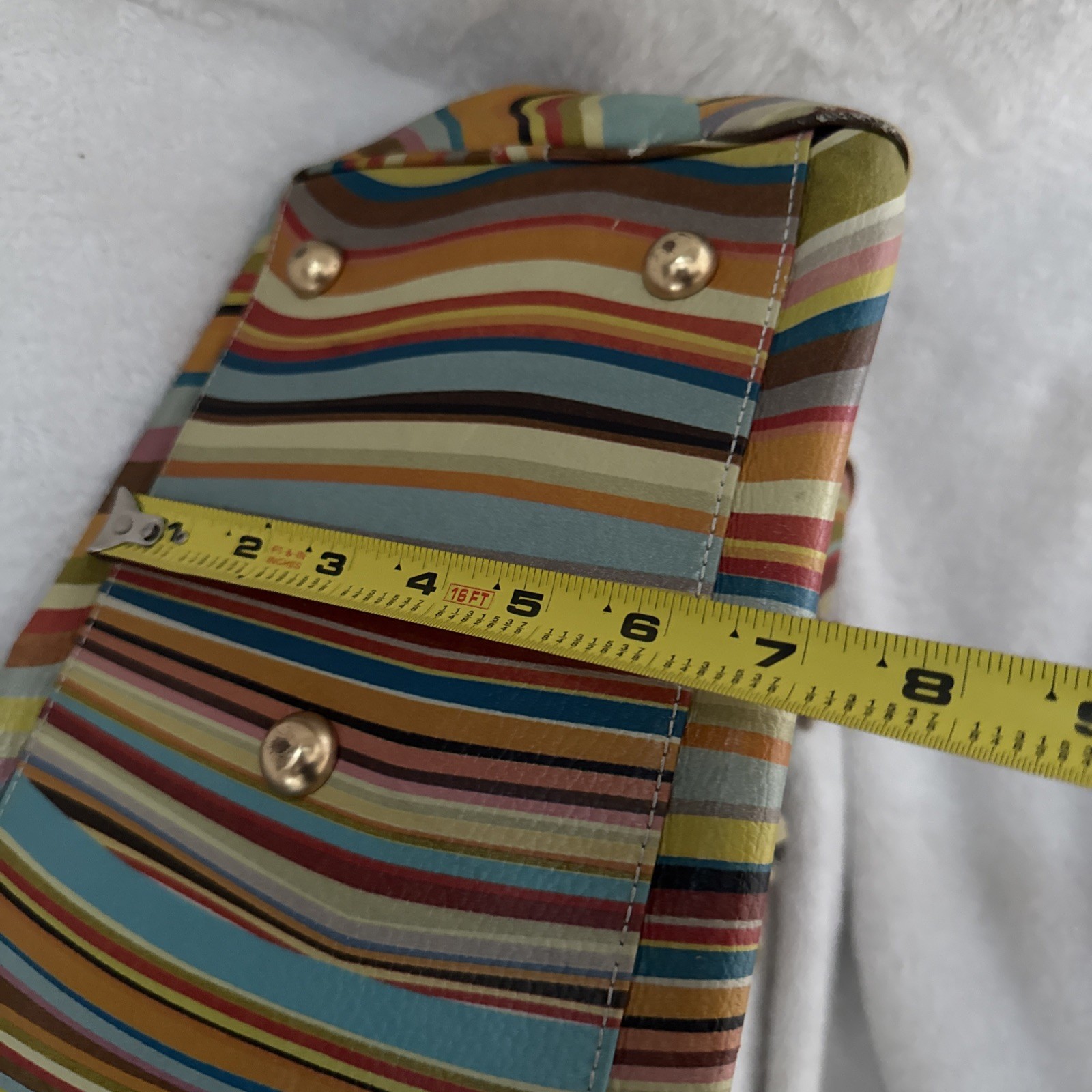 Paul Smith Classic Multicolour Swirl Leather Push Lock Shoulder Bowler Handbag
